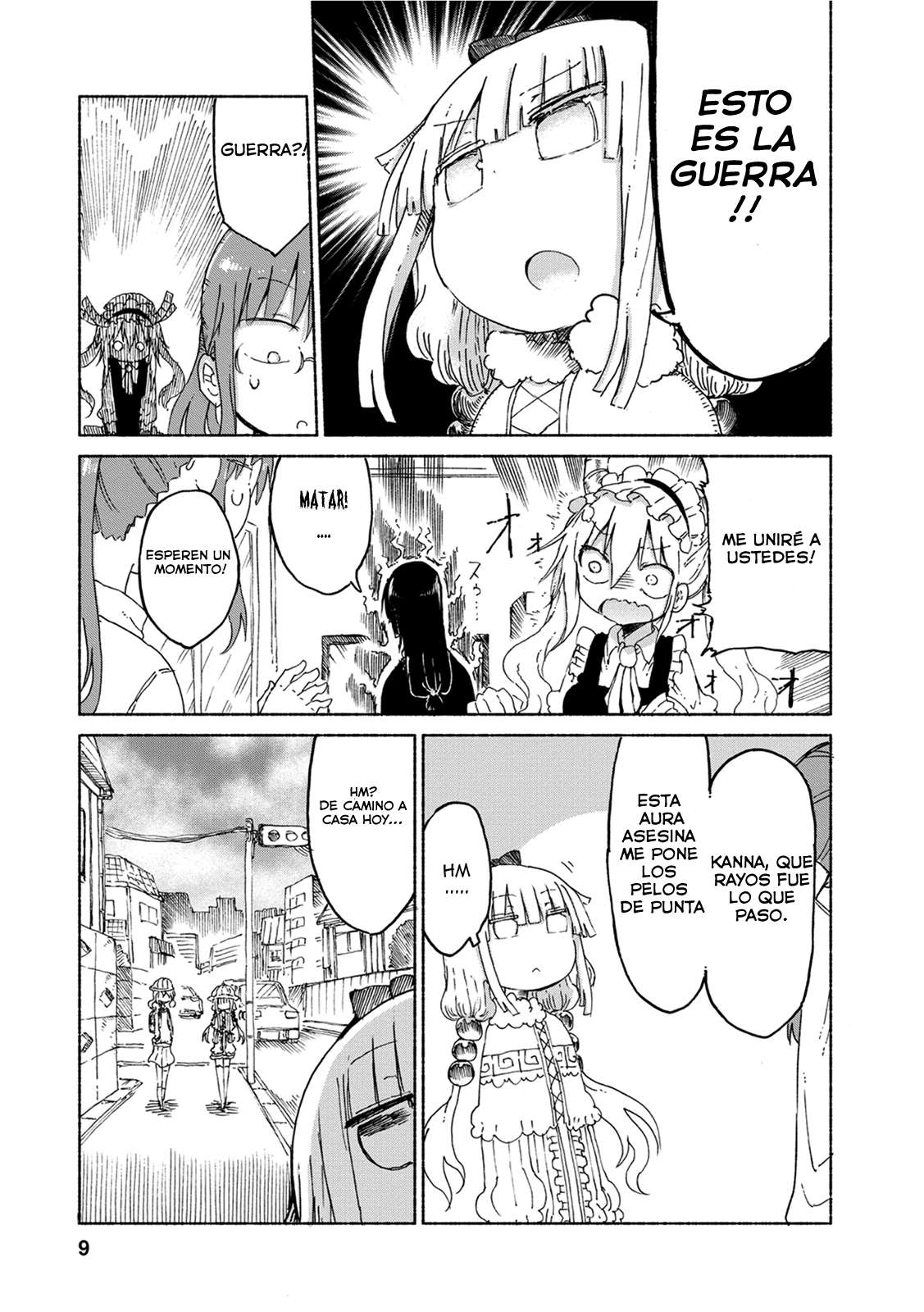 Kobayashi-san Chi no Maid Dragon Capitulo 21: Tooru y los Quemados página 9