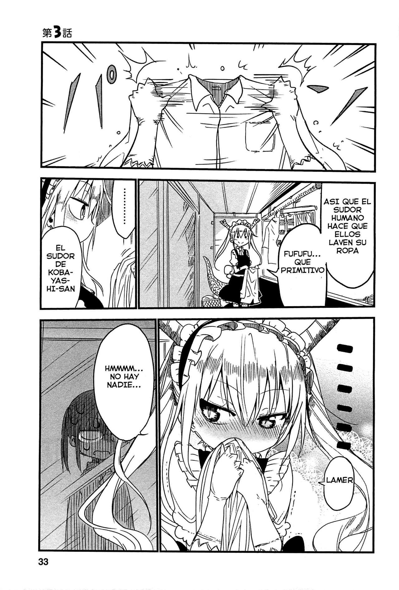 Kobayashi-san Chi no Maid Dragon Capitulo 3: Tooru y la Ropa Sucia página 2