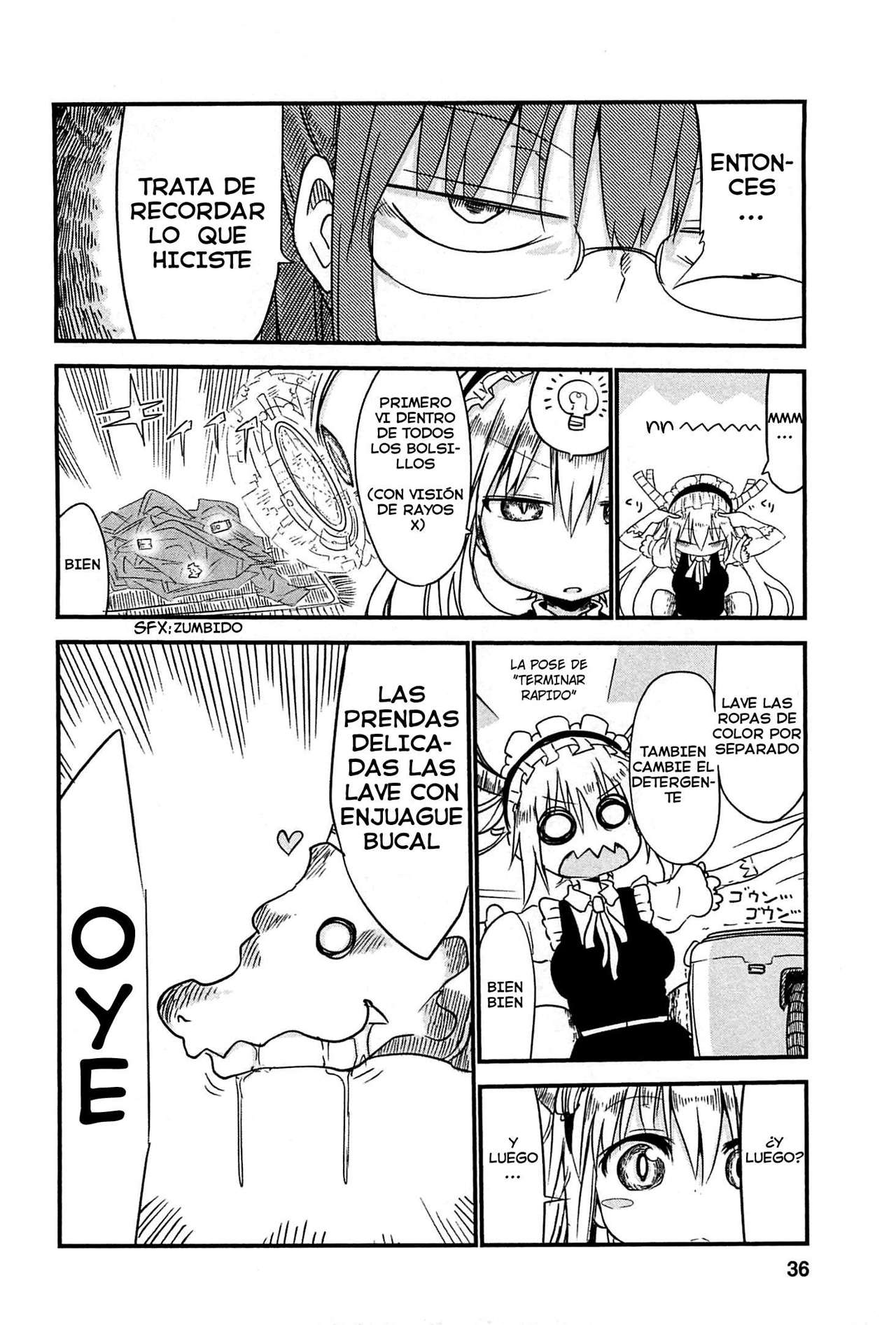 Kobayashi-san Chi no Maid Dragon Capitulo 3: Tooru y la Ropa Sucia página 5