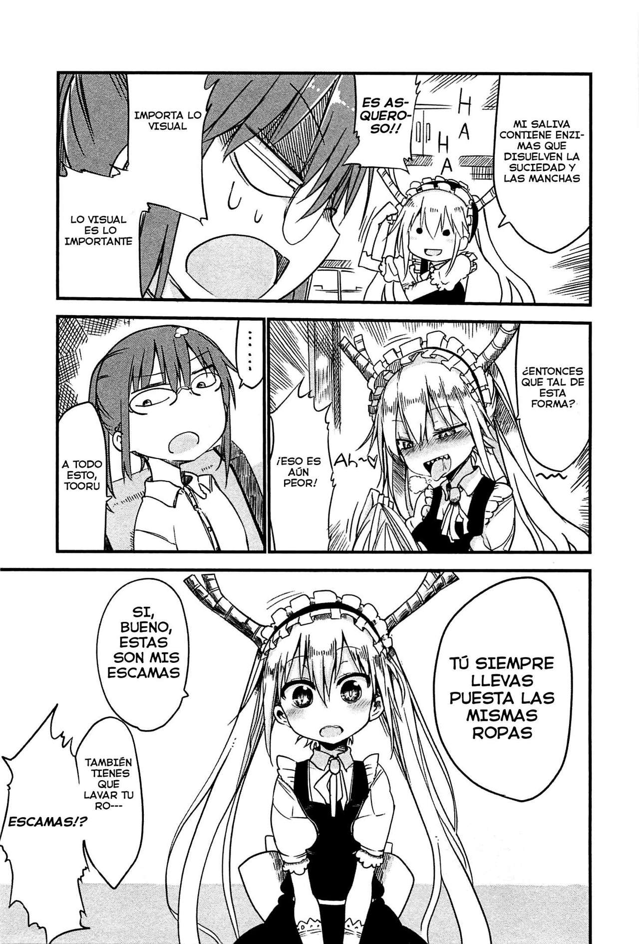 Kobayashi-san Chi no Maid Dragon Capitulo 3: Tooru y la Ropa Sucia página 6