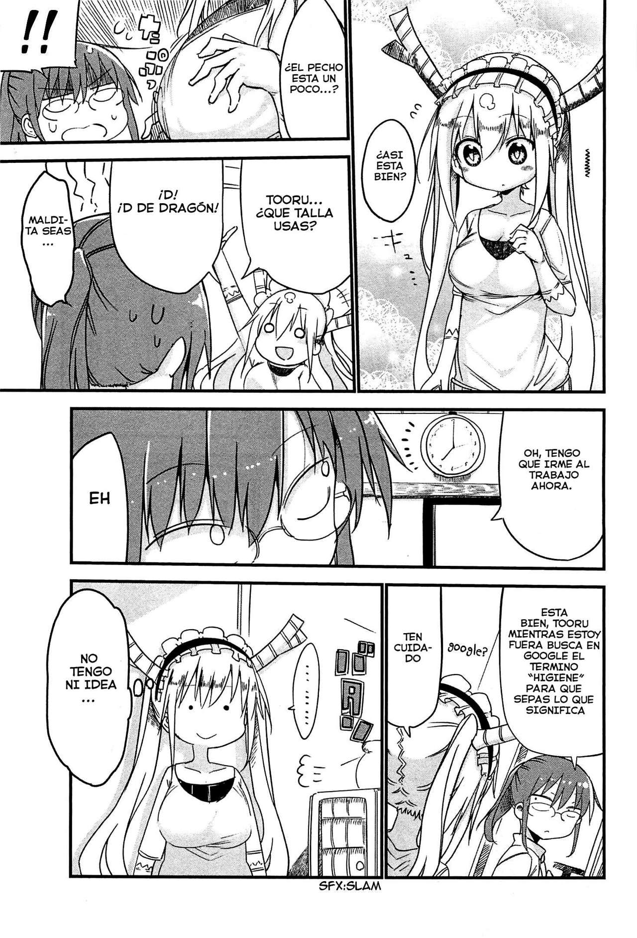 Kobayashi-san Chi no Maid Dragon Capitulo 3: Tooru y la Ropa Sucia página 8