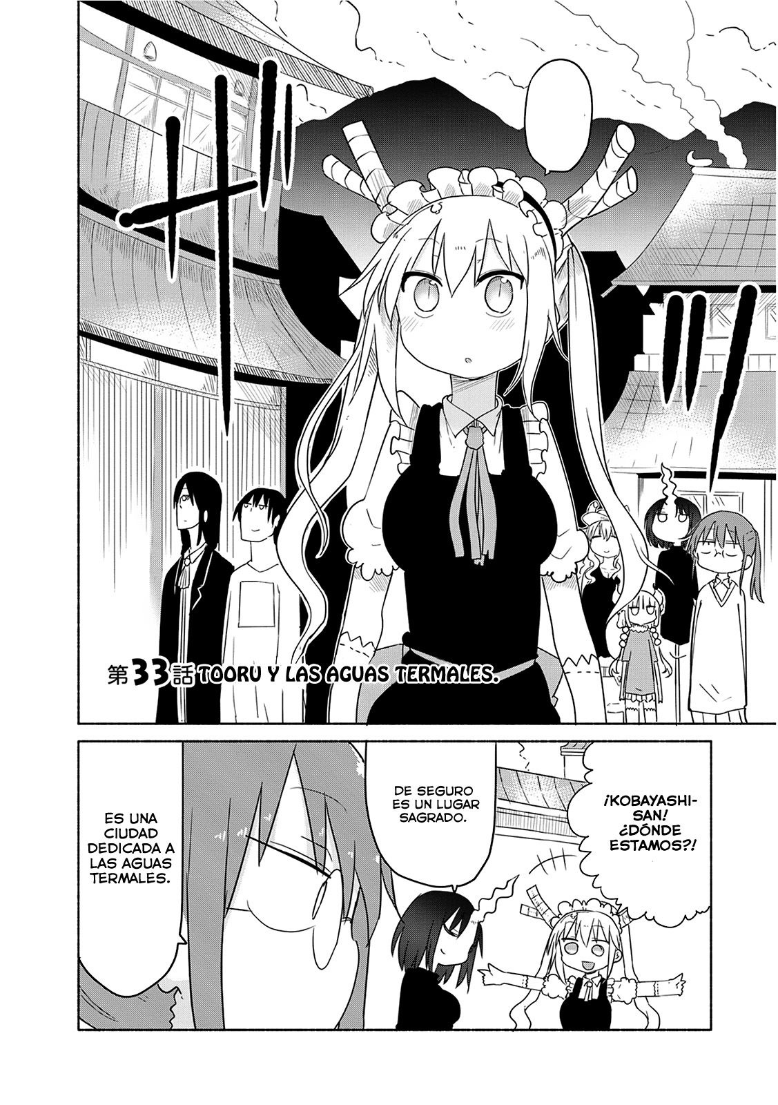 Kobayashi-san Chi no Maid Dragon Capitulo 33: Tooru y las Aguas Termales página 4