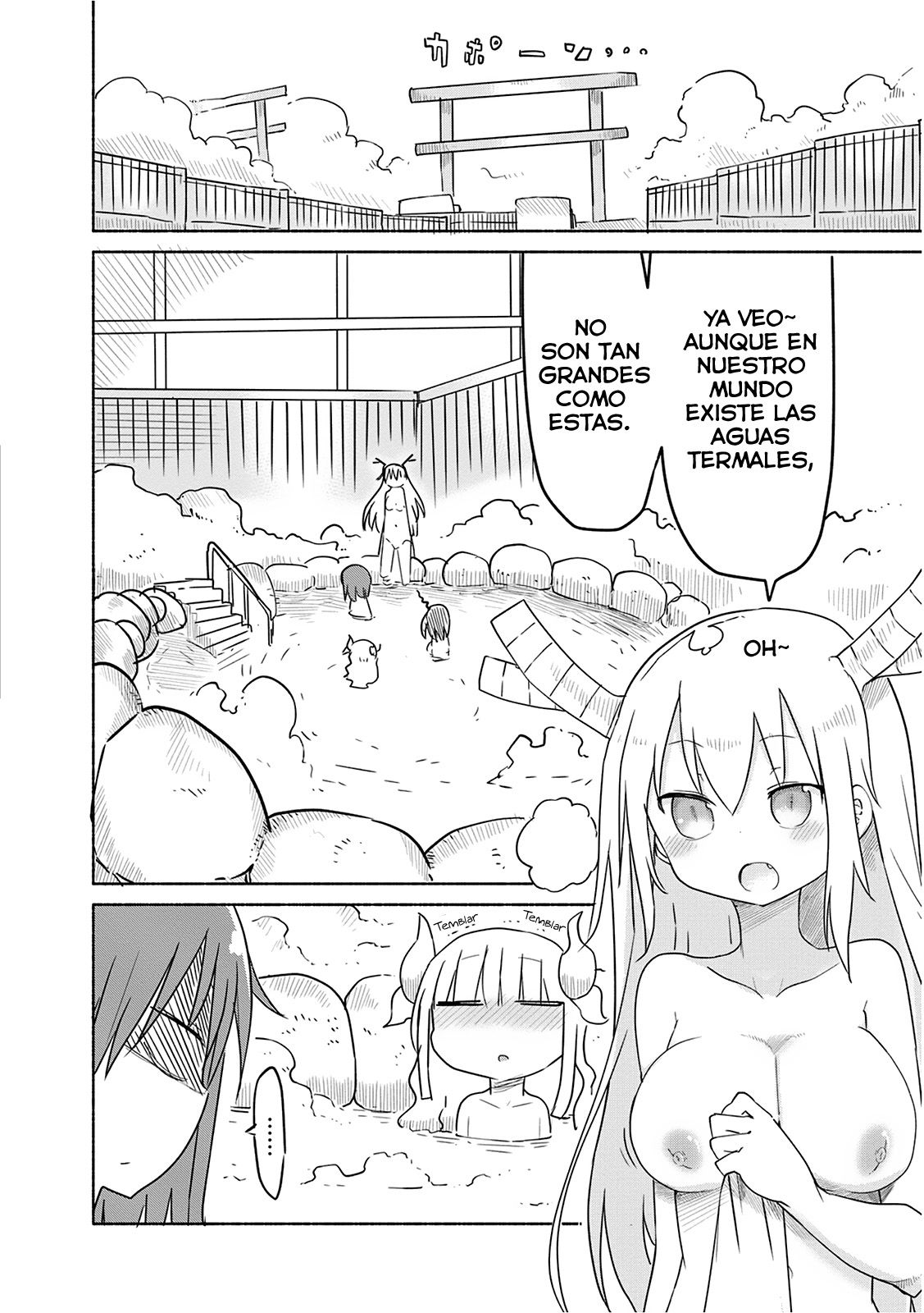 Kobayashi-san Chi no Maid Dragon Capitulo 33: Tooru y las Aguas Termales página 6