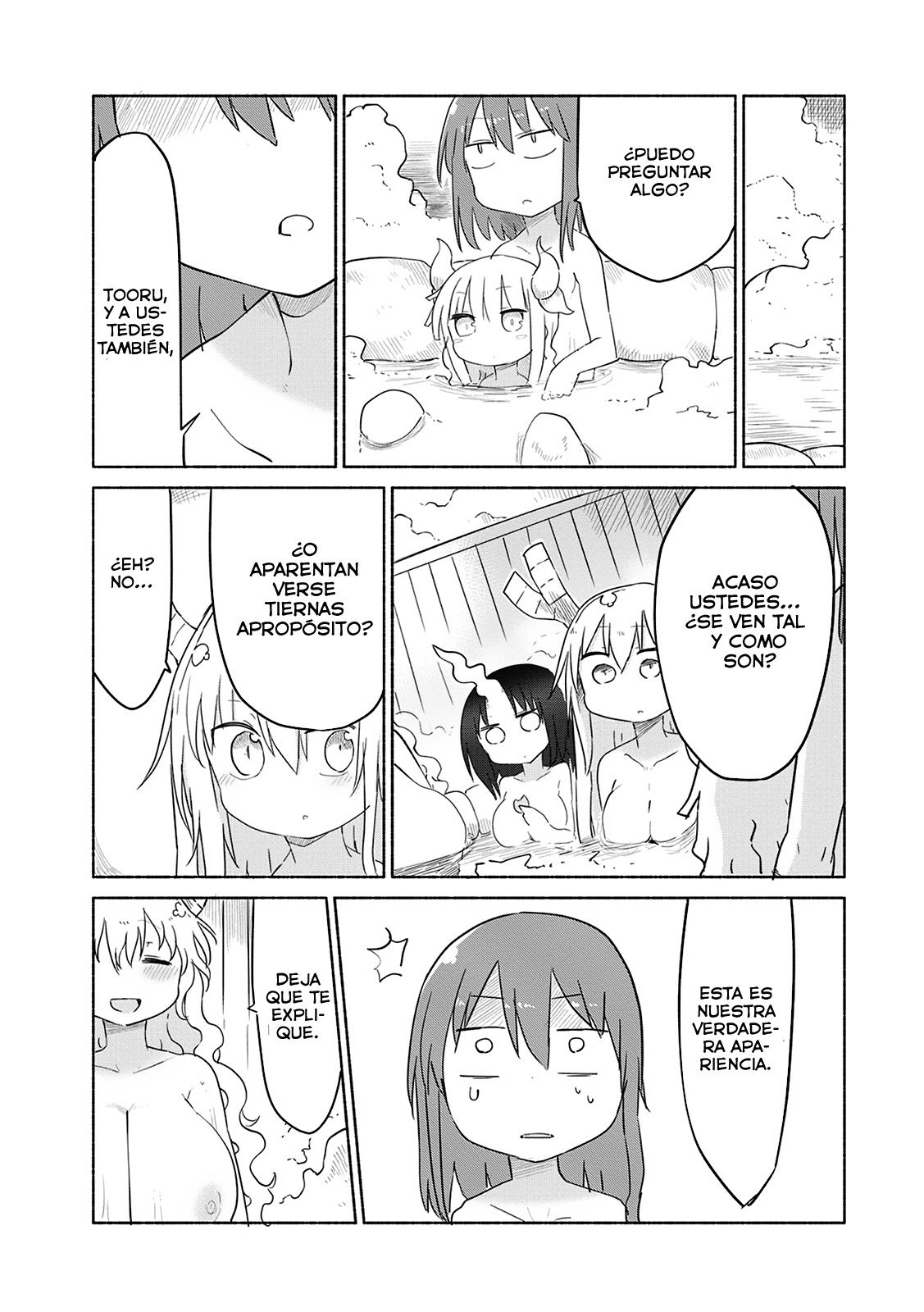 Kobayashi-san Chi no Maid Dragon Capitulo 33: Tooru y las Aguas Termales página 8