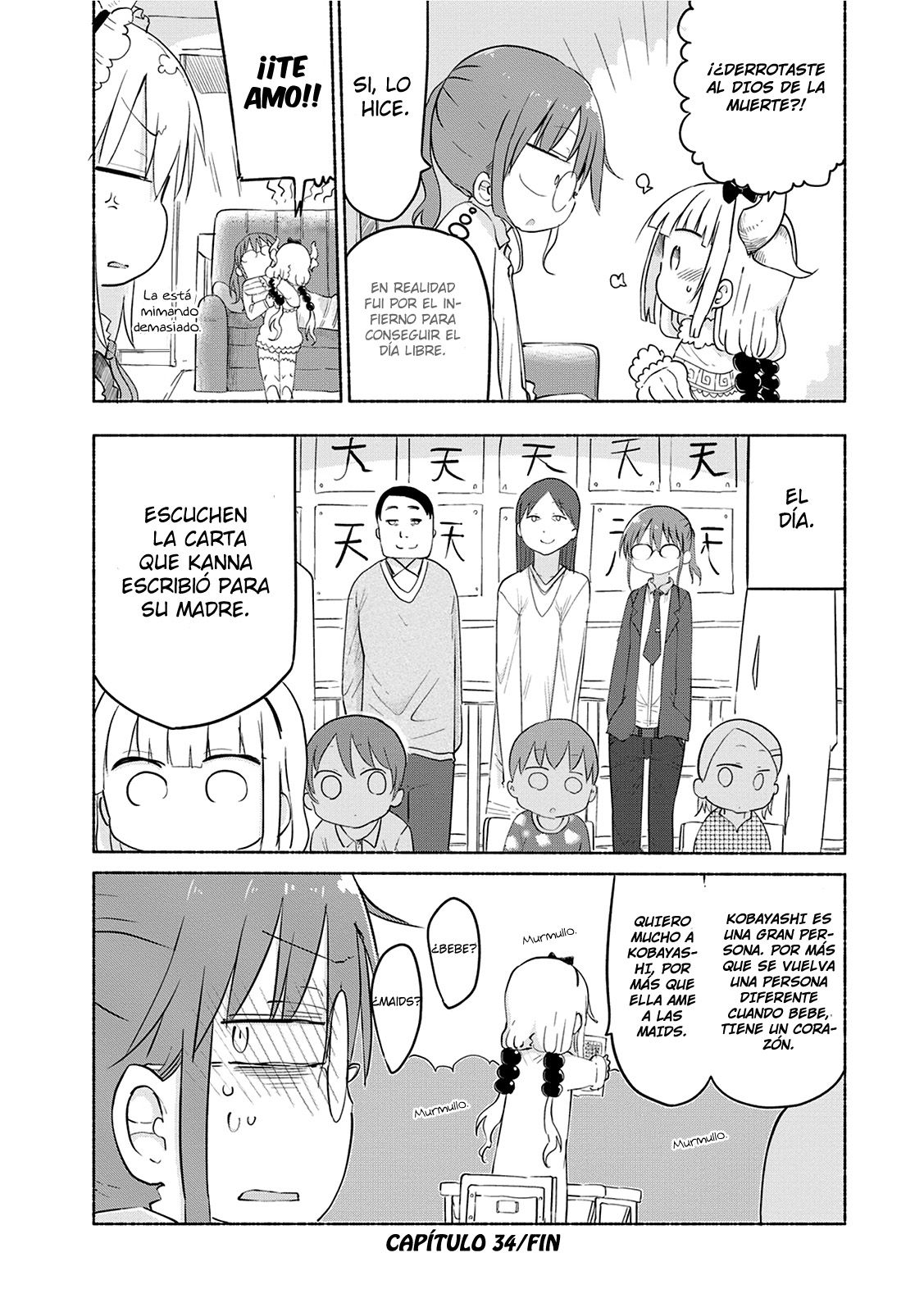 Kobayashi-san Chi no Maid Dragon Capitulo 34: Kanna y el Día de Padres página 14