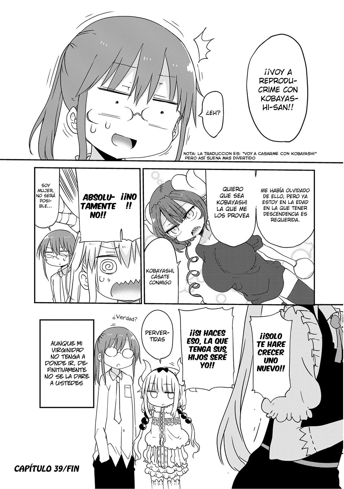 Kobayashi-san Chi no Maid Dragon Capitulo 39: Tooru y el Cuidado de Niños página 14