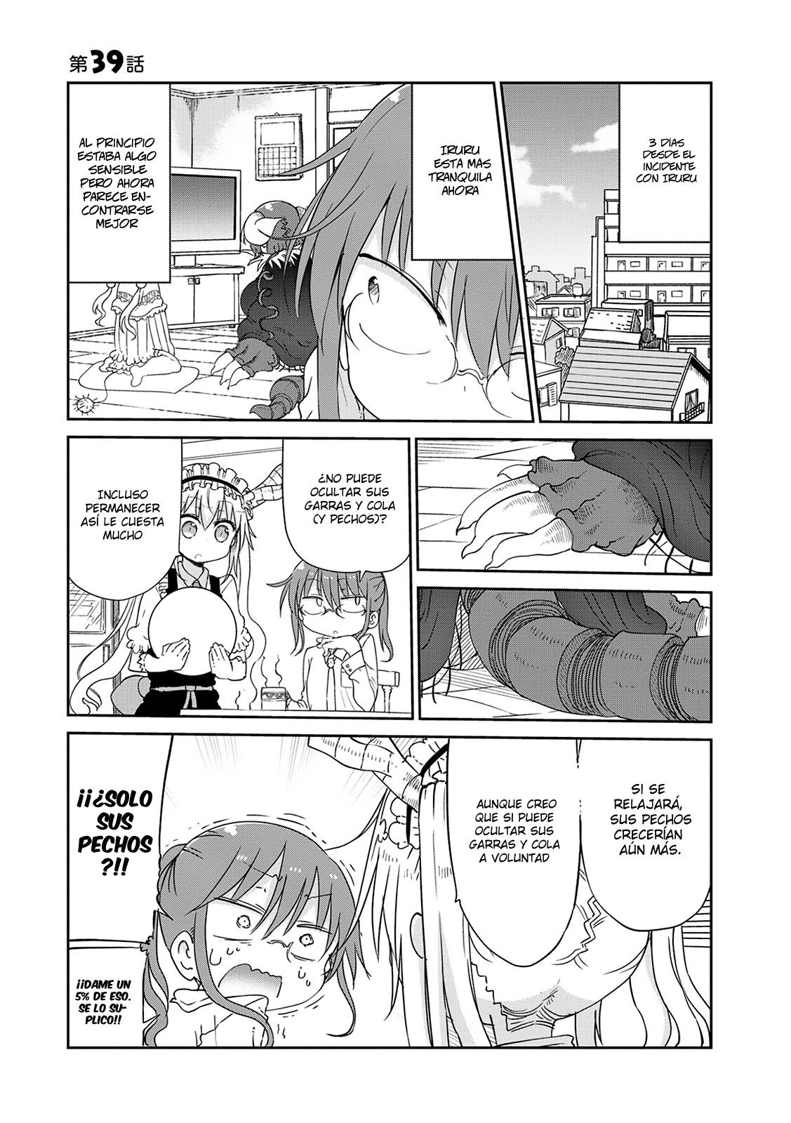 Kobayashi-san Chi no Maid Dragon Capitulo 39: Tooru y el Cuidado de Niños página 3