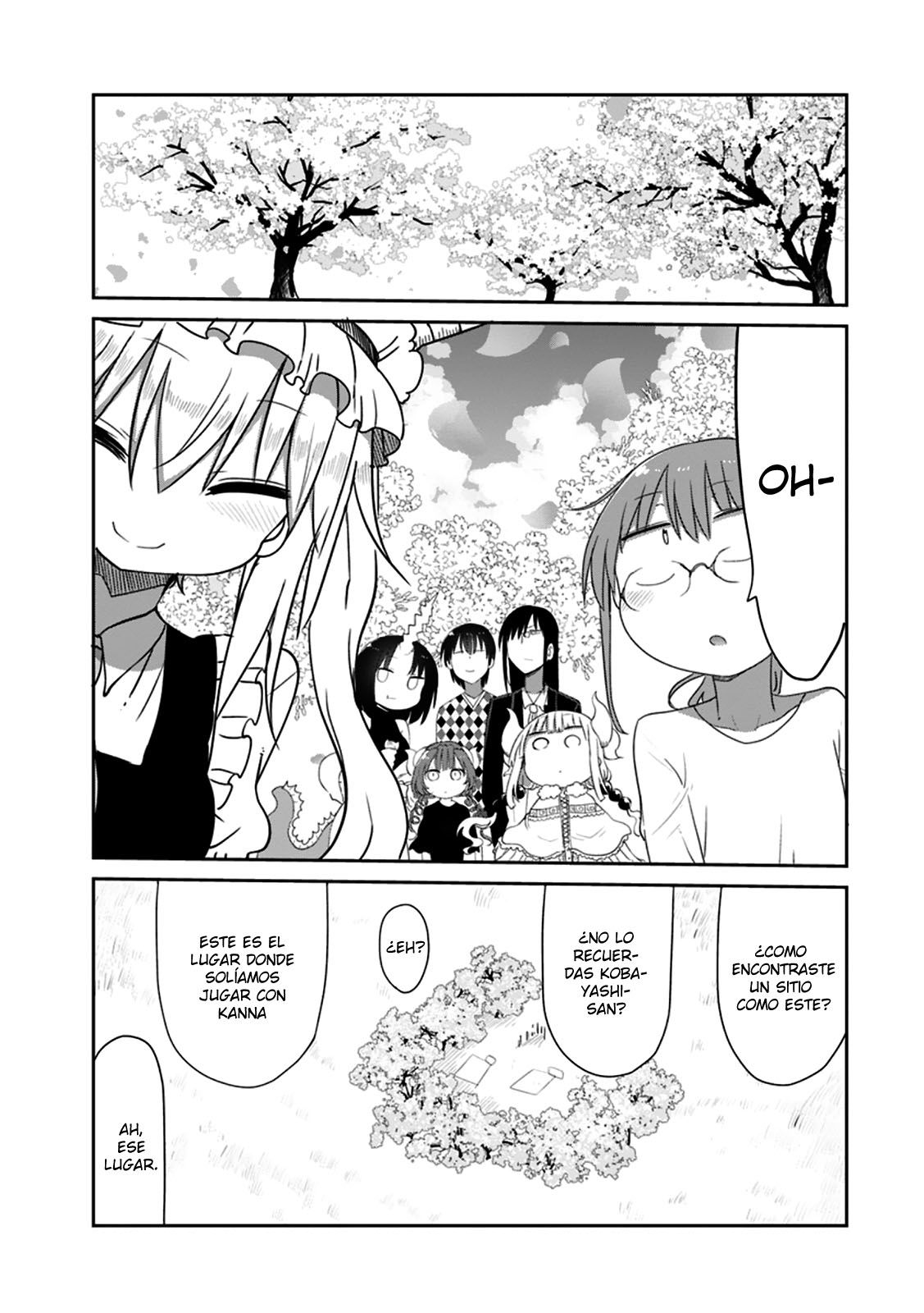 Kobayashi-san Chi no Maid Dragon Capitulo 40: Tooru y el Hanami página 6