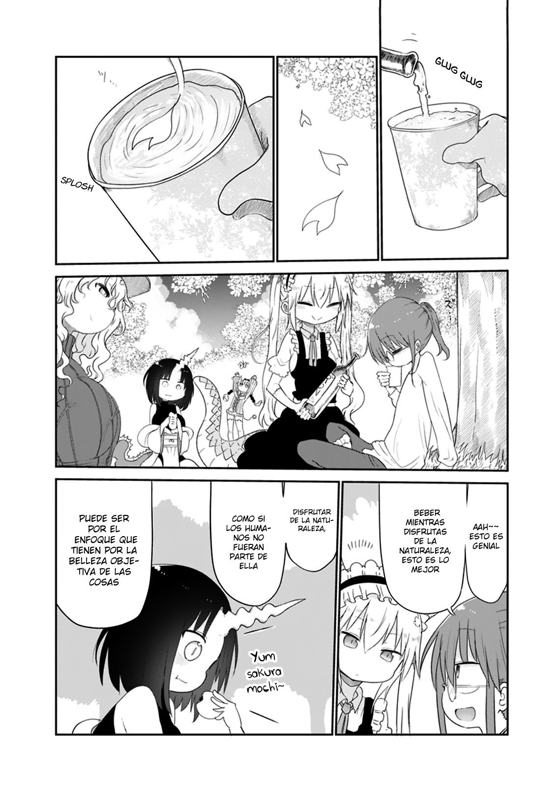Kobayashi-san Chi no Maid Dragon Capitulo 40: Tooru y el Hanami página 8