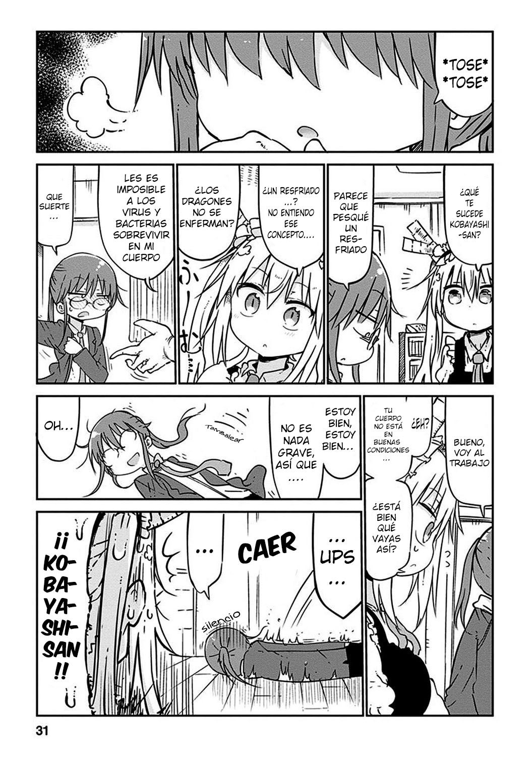 Kobayashi-san Chi no Maid Dragon Capitulo 42: Tooru y la Enfermeria página 5