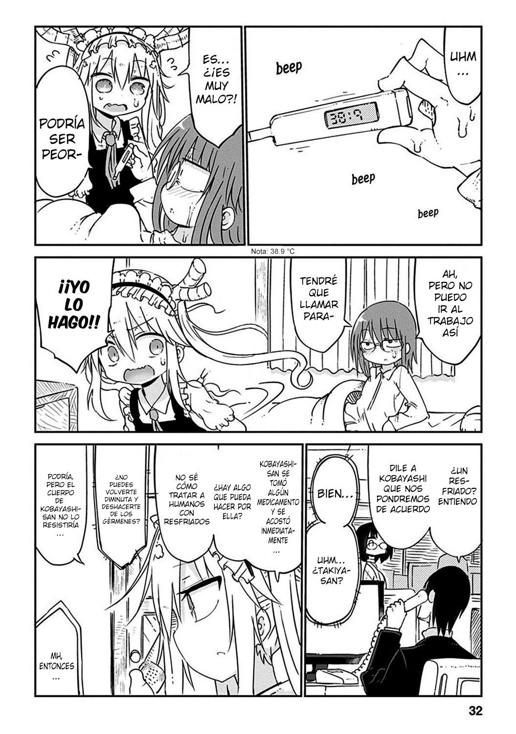 Kobayashi-san Chi no Maid Dragon Capitulo 42: Tooru y la Enfermeria página 6