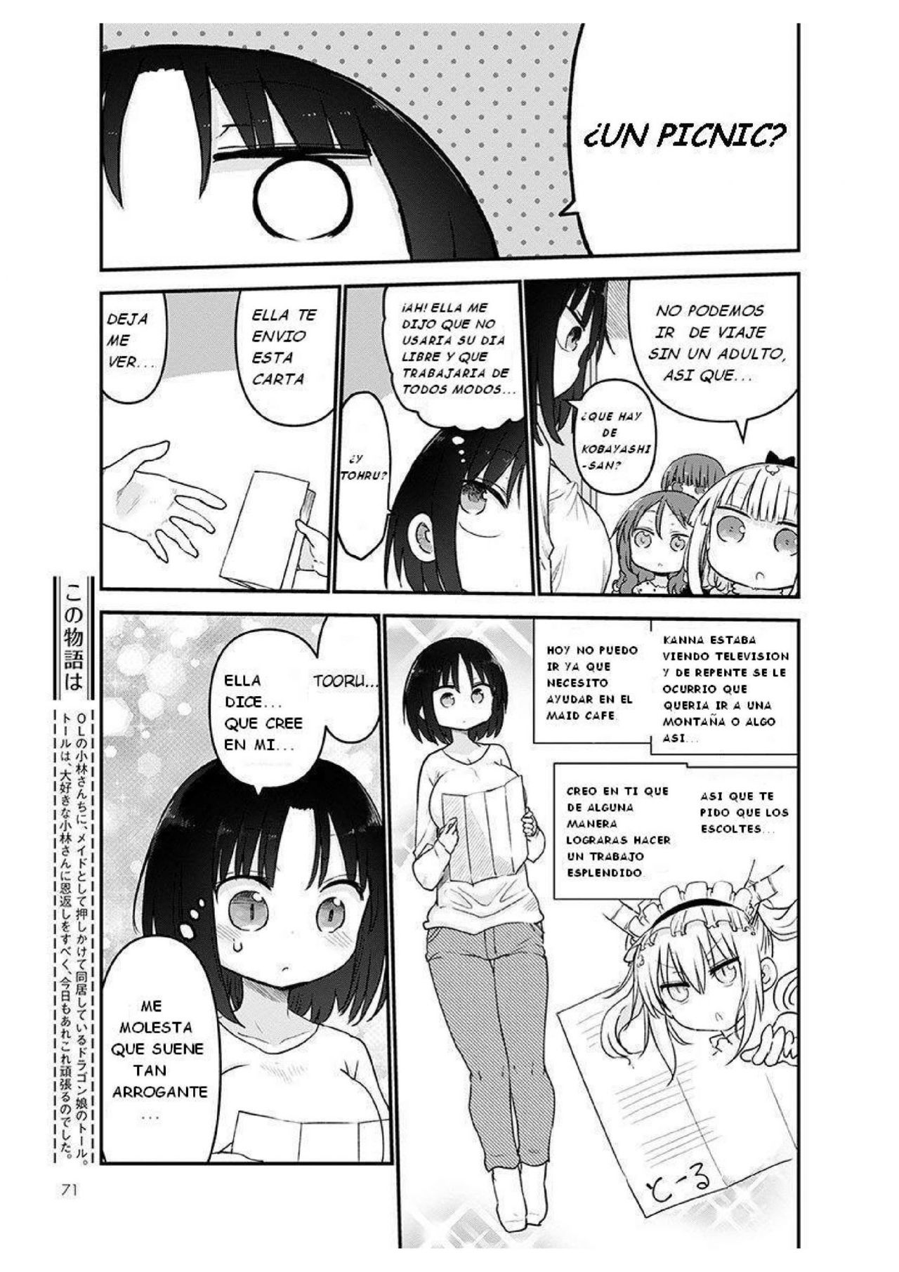 Kobayashi-san Chi no Maid Dragon Capitulo 59: ELMA Y EL PICNIC. página 3