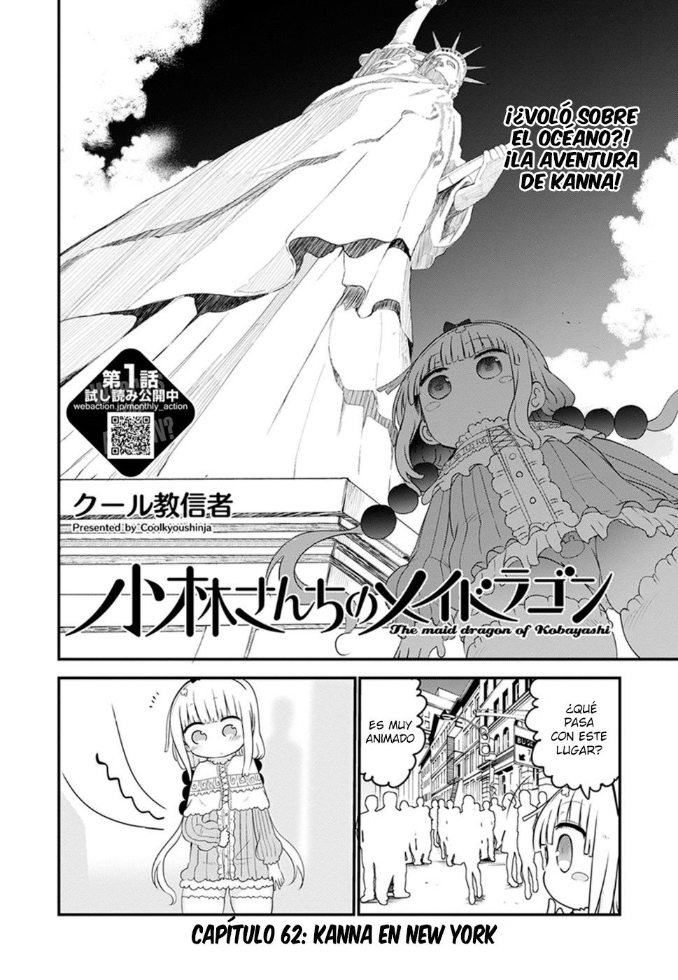 Kobayashi-san Chi no Maid Dragon Capitulo 62: KANNA EN NEW YORK. página 3