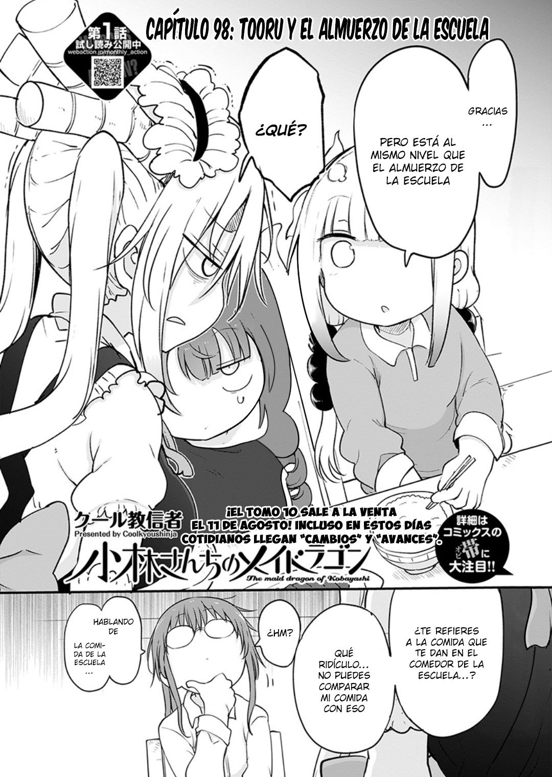 Kobayashi-san Chi no Maid Dragon Capitulo 98 página 3