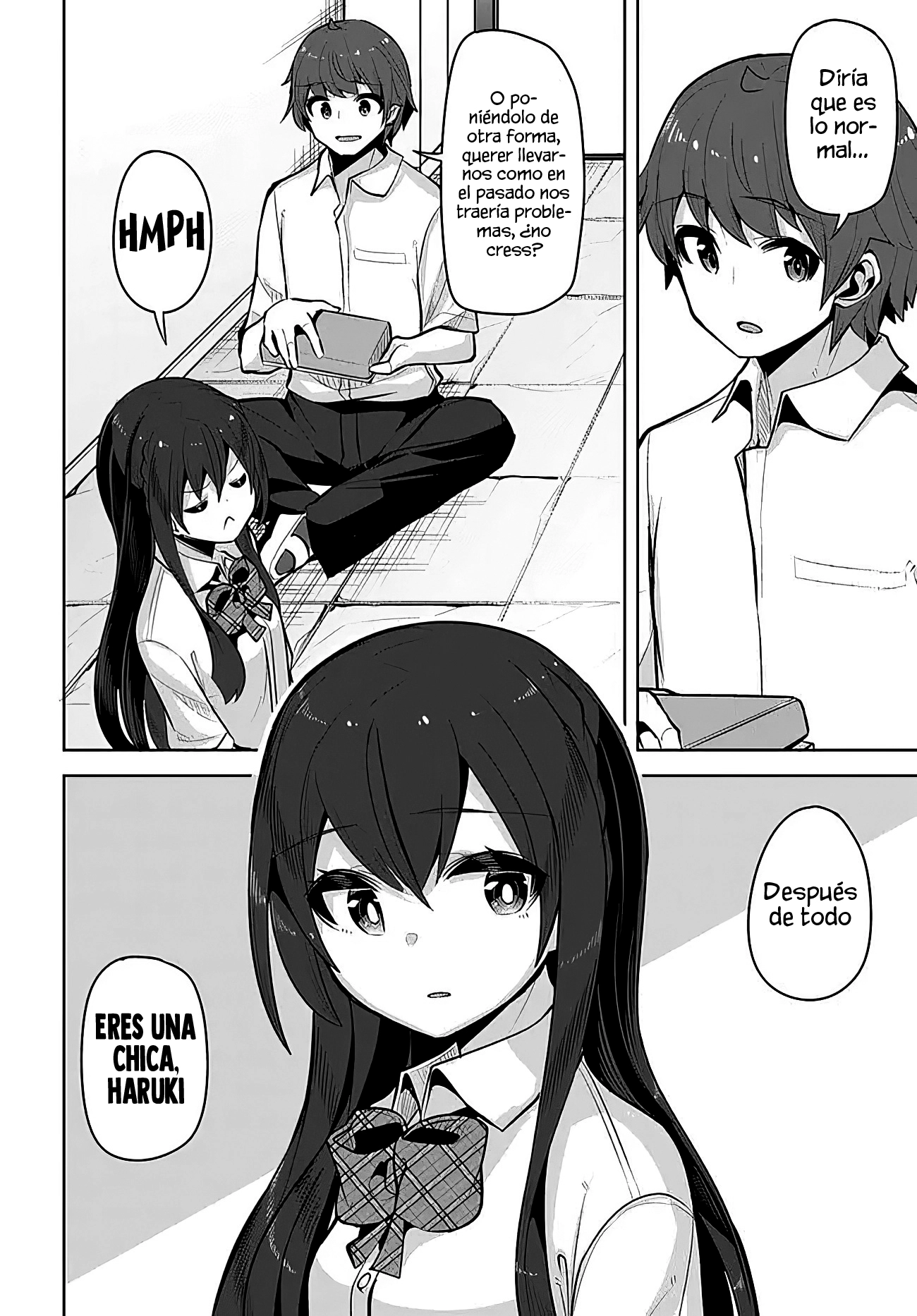 Una chica linda me miro en mi nueva escuela, pero resulto ser mi amiga de la infancia que solía pensar que era un chico Capitulo 22 página 16