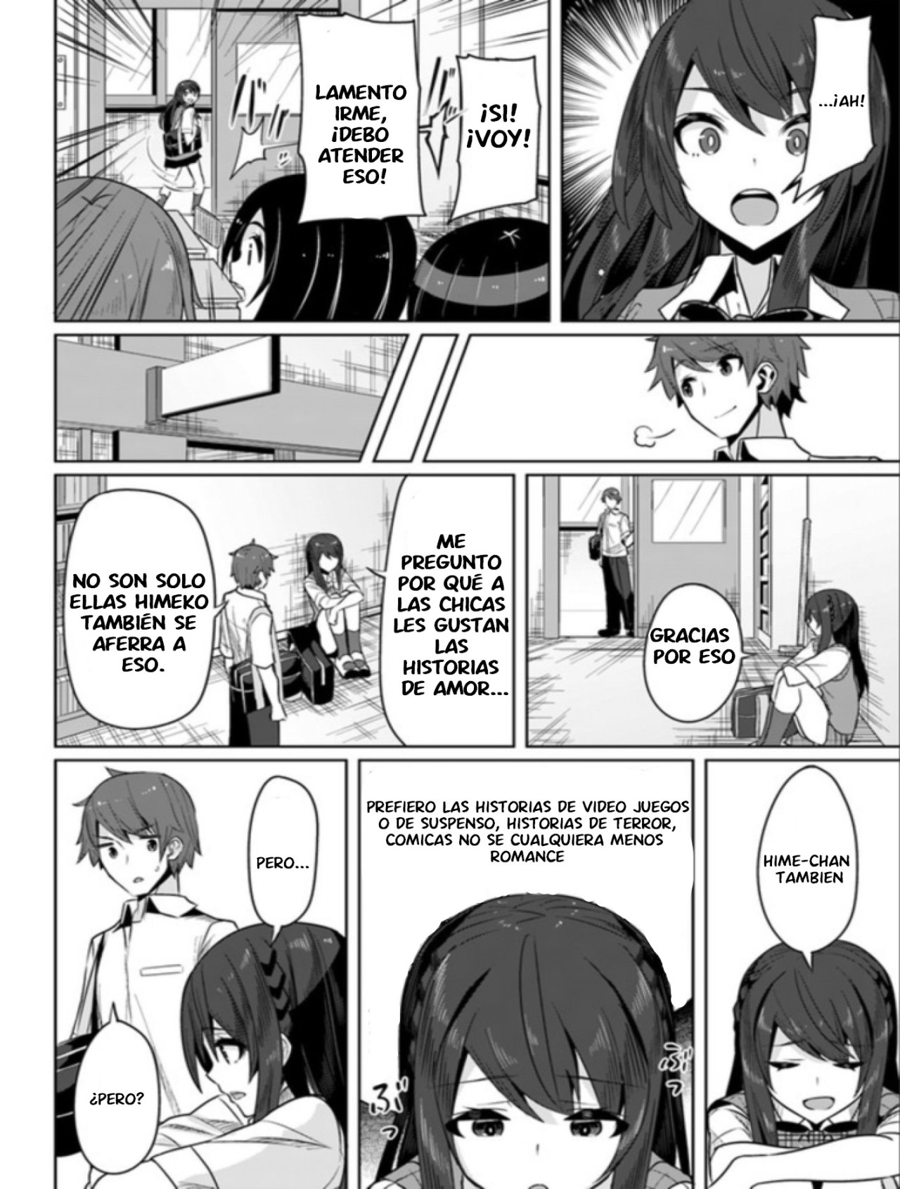 Una chica linda me miro en mi nueva escuela, pero resulto ser mi amiga de la infancia que solía pensar que era un chico Capitulo 3: cosas a las que no estoy acostumbrado y cosas en las que no soy bueno página 23