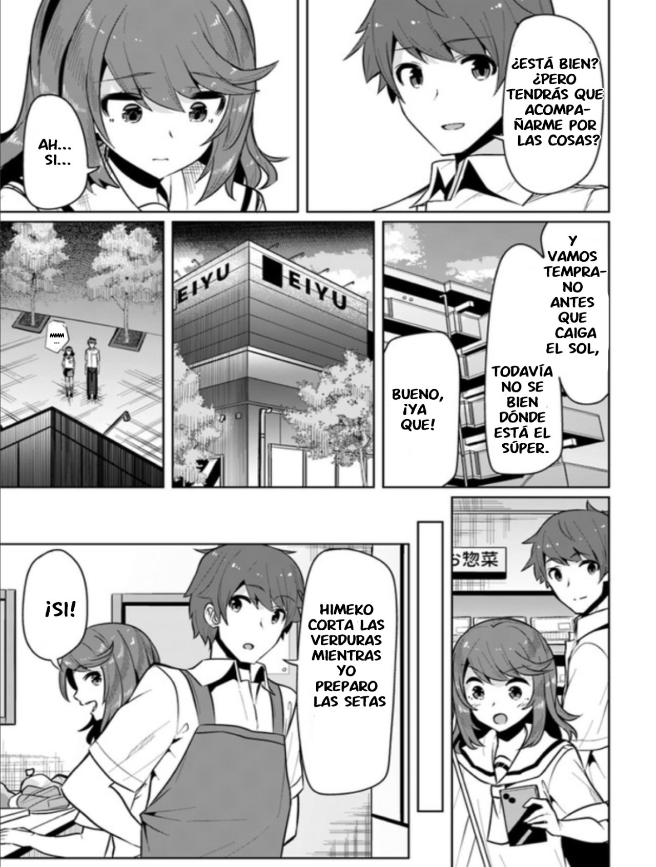 Una chica linda me miro en mi nueva escuela, pero resulto ser mi amiga de la infancia que solía pensar que era un chico Capitulo 3: cosas a las que no estoy acostumbrado y cosas en las que no soy bueno página 6