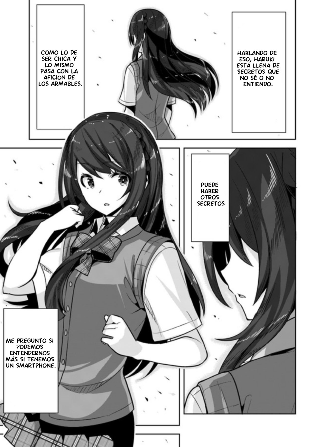 Una chica linda me miro en mi nueva escuela, pero resulto ser mi amiga de la infancia que solía pensar que era un chico Capitulo 5: Tengo razón como dije, ¿verdad? página 8