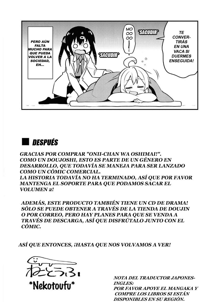 Onii-chan wa Oshimai Capitulo 10.5 página 10