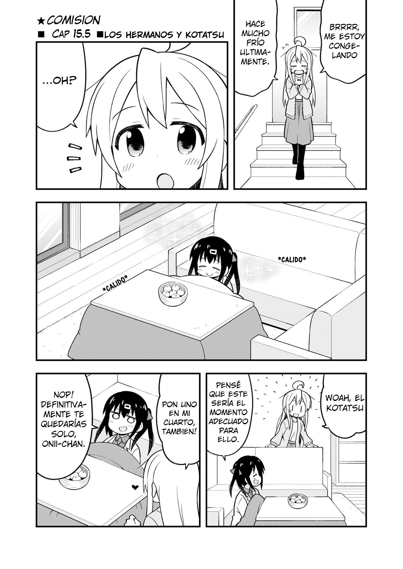 Onii-chan wa Oshimai Capitulo 15.5: los HErmanos y Kotatsu página 4