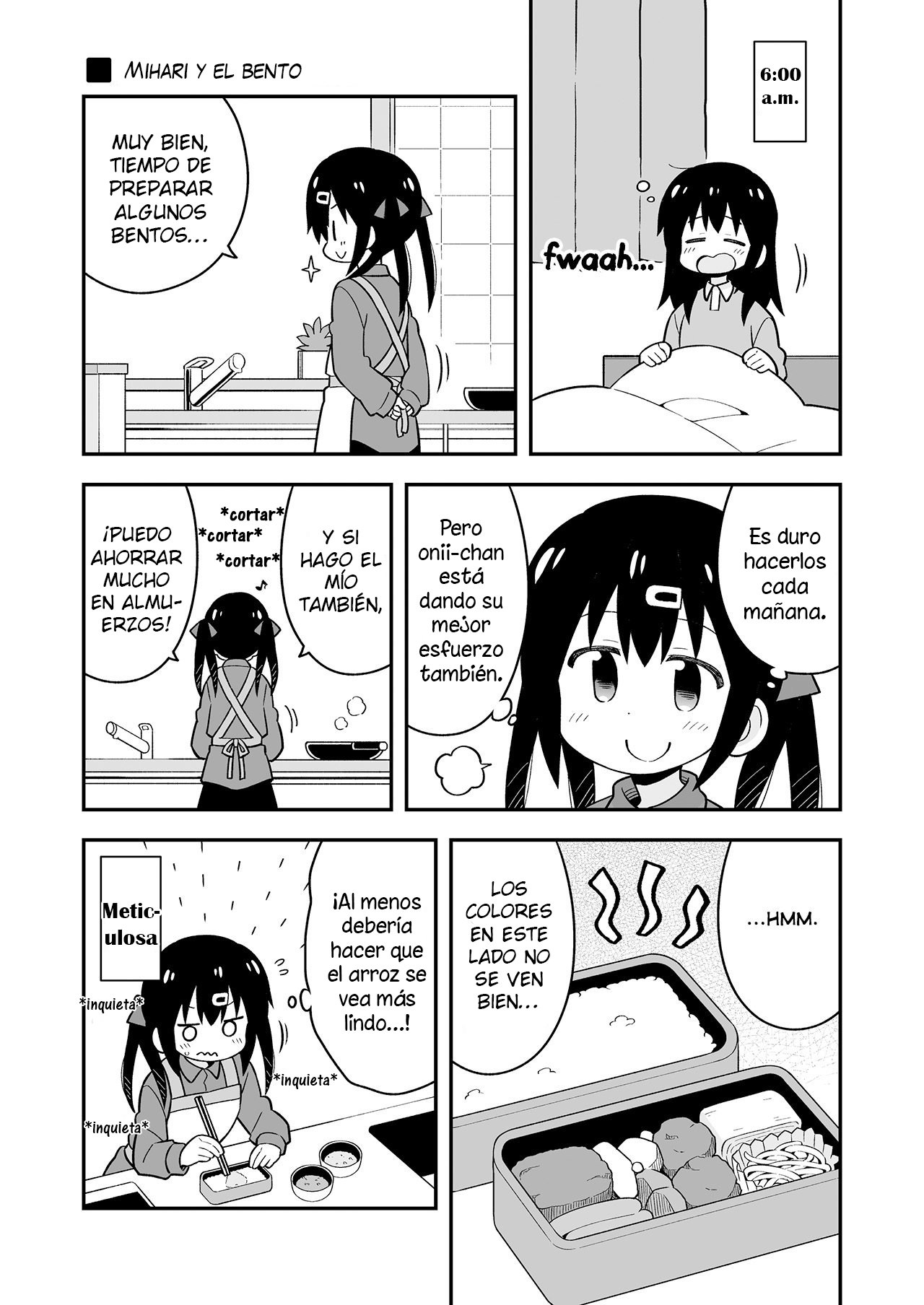 Onii-chan wa Oshimai Capitulo 24.5: mahiro y el lonche página 8