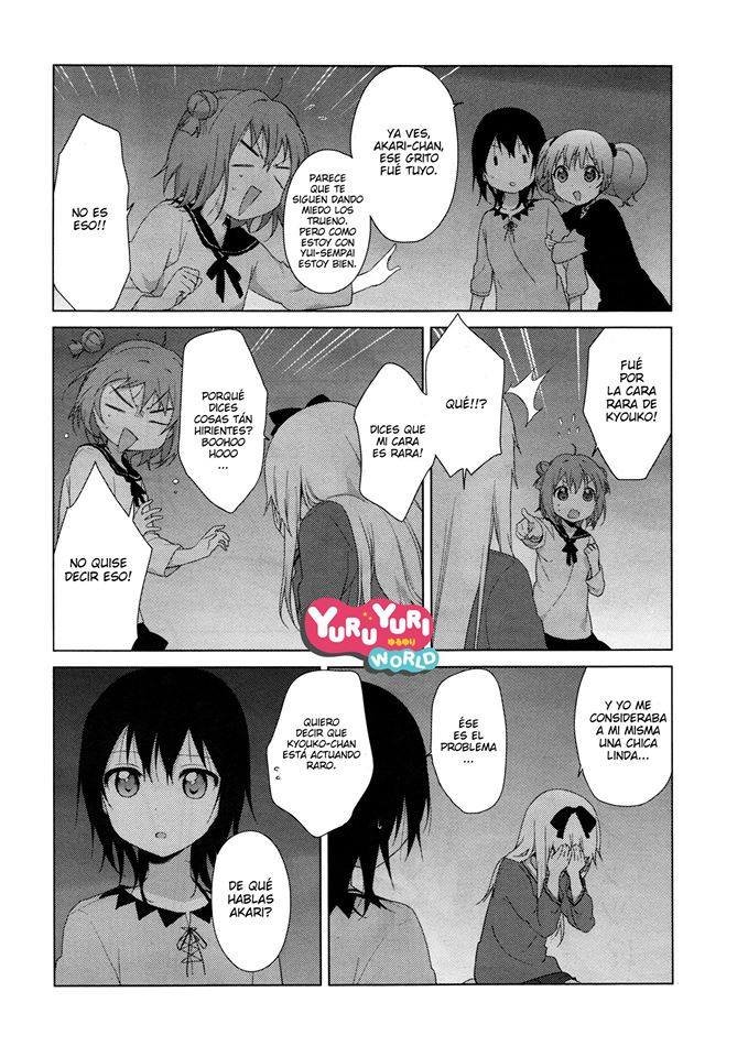Yuru Yuri Capitulo 73: terremotos,truenos, ollas calientes,akarin página 10
