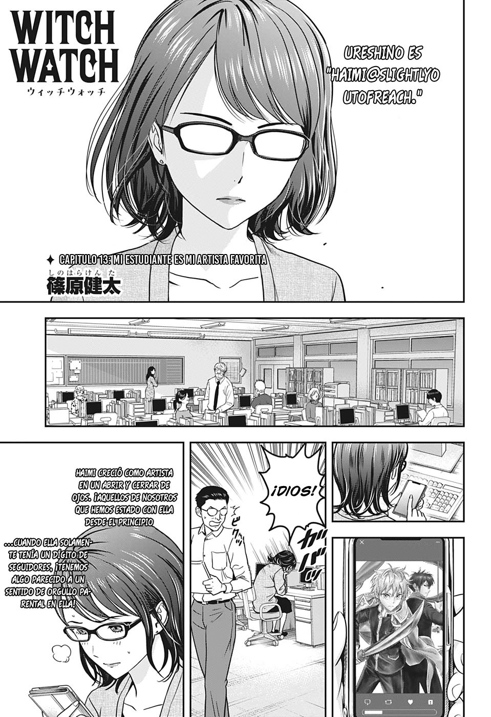 Witch Watch Capitulo 13: Mi estudiante es mi artista favorita página 9