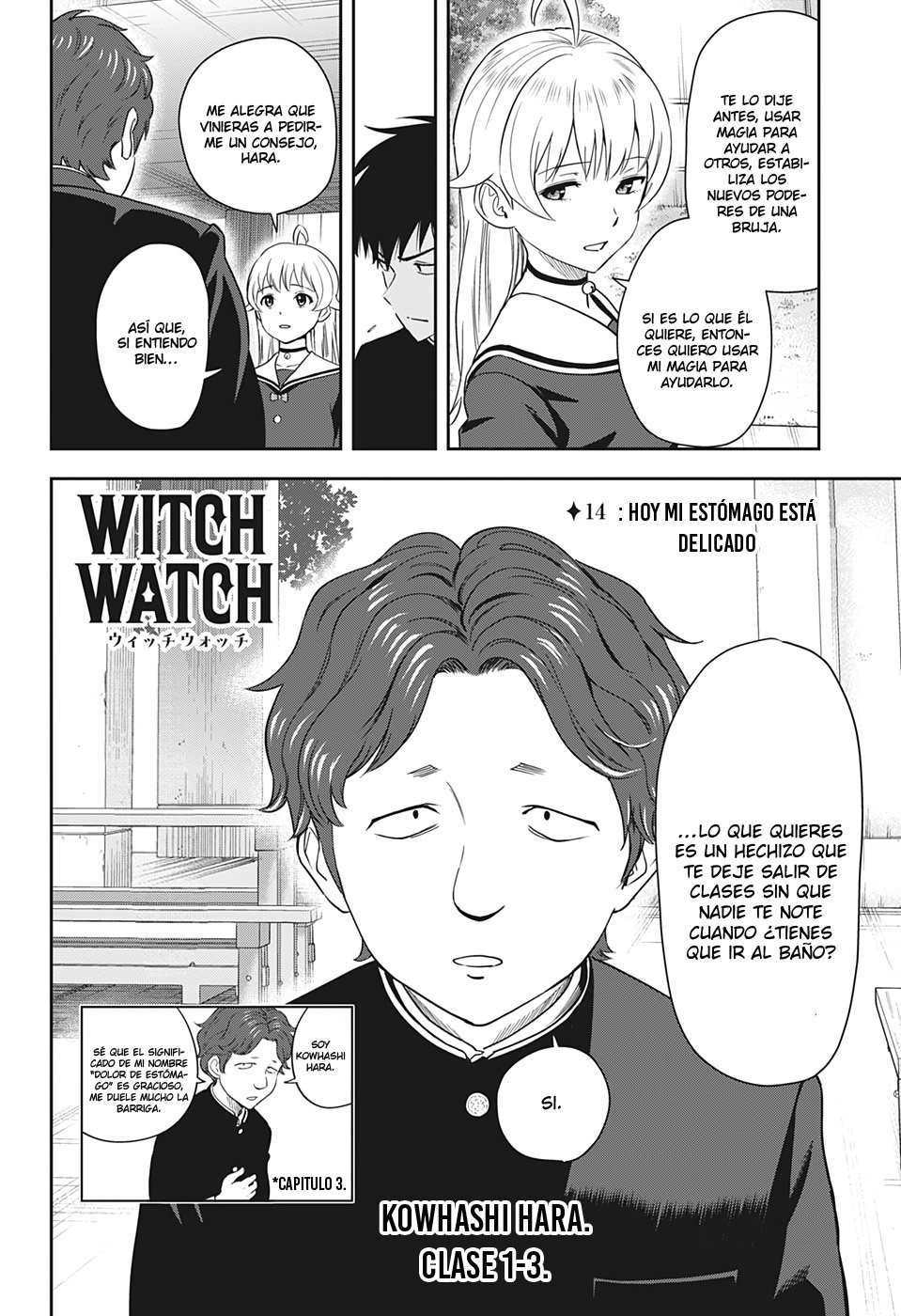 Witch Watch Capitulo 14: Hoy mi estomago esta delicado página 4