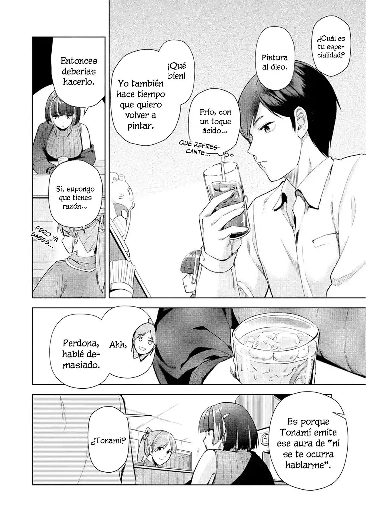 Tachi Nomi Izakaya De Kei Joshidaisei Ga Tonari Ni Kuru Hanashi Capitulo 1 página 14