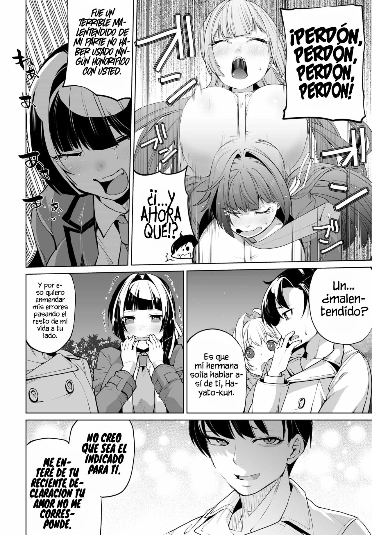 ¿Qué pasaría si decido ayudar a dos hermanas que odian a los hombres? Capitulo 7 página 6
