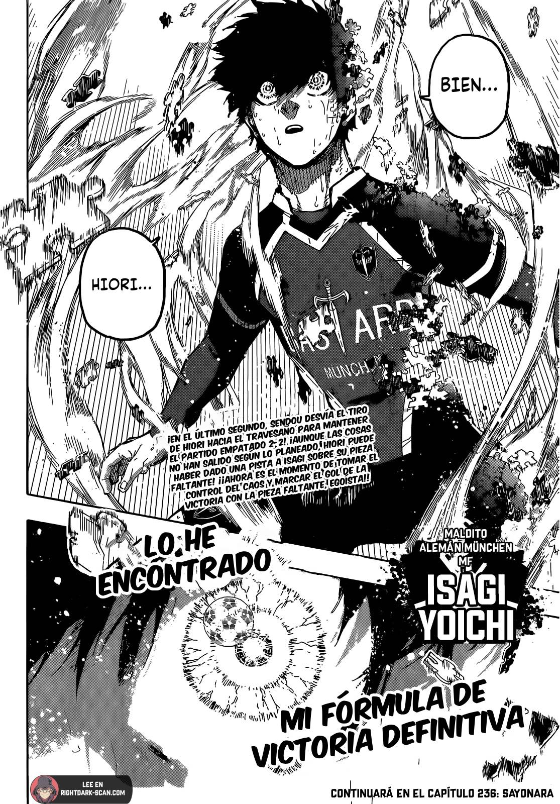 Blue Lock Capitulo 235: La razón por la que naciste página 19
