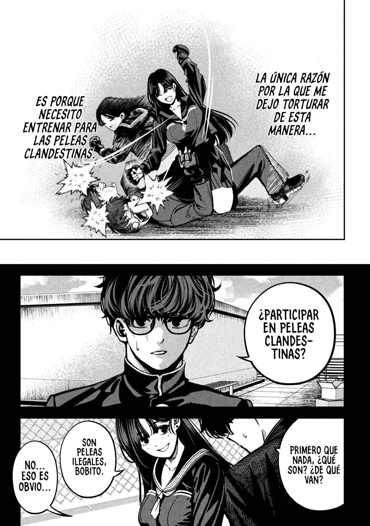 Bouryoku Banzai Capitulo 16: Peleas clandestinas página 12