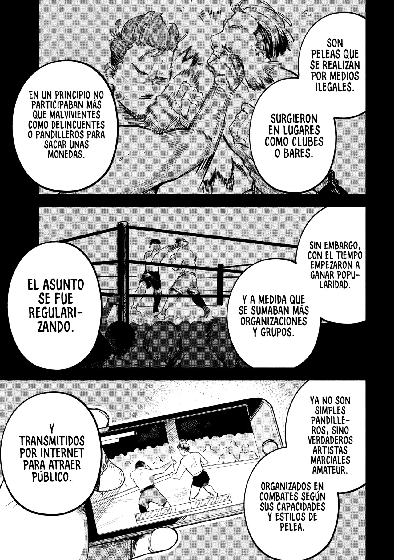 Bouryoku Banzai Capitulo 16: Peleas clandestinas página 14