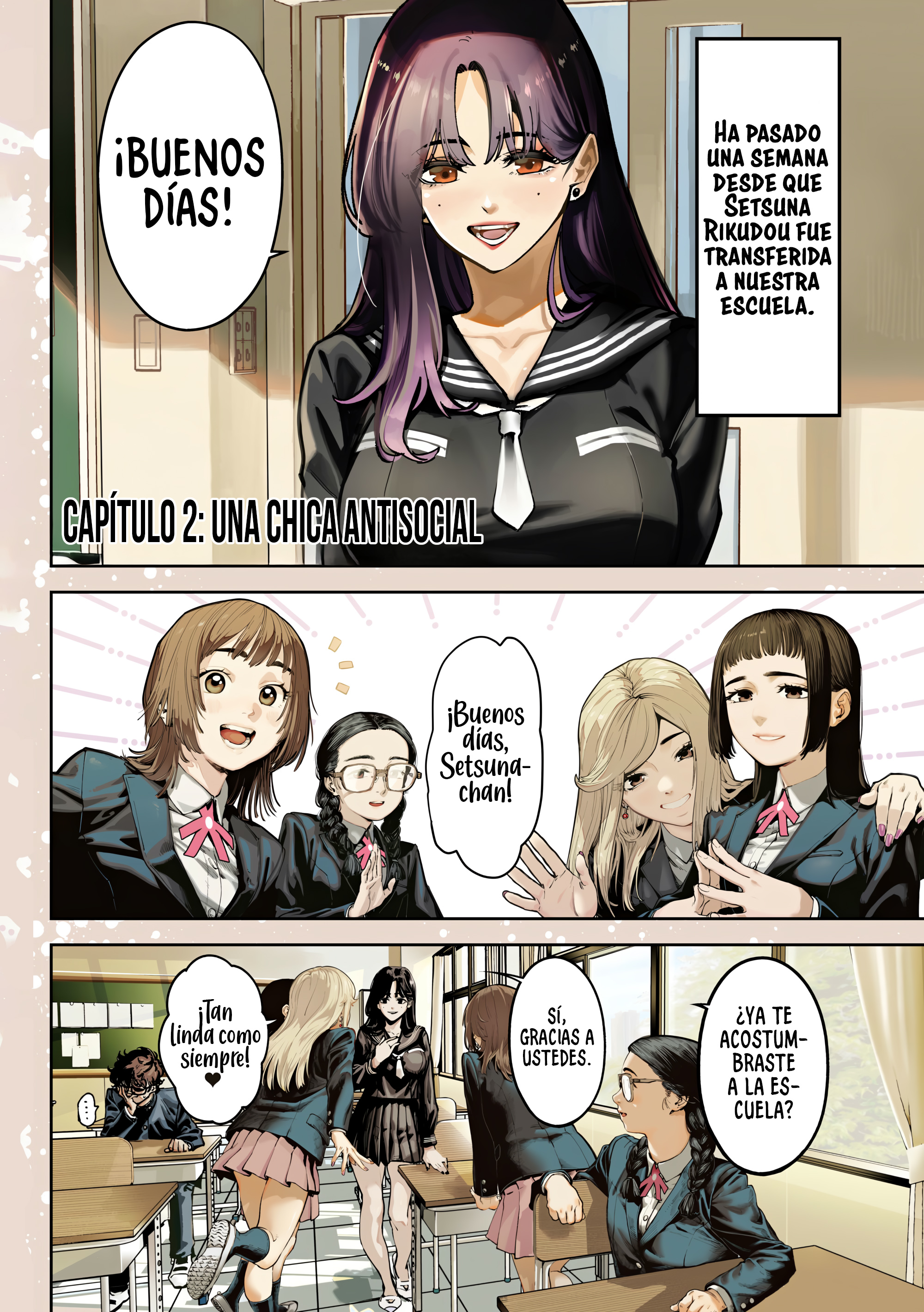 Bouryoku Banzai Capitulo 2: Una chica antisocial página 2
