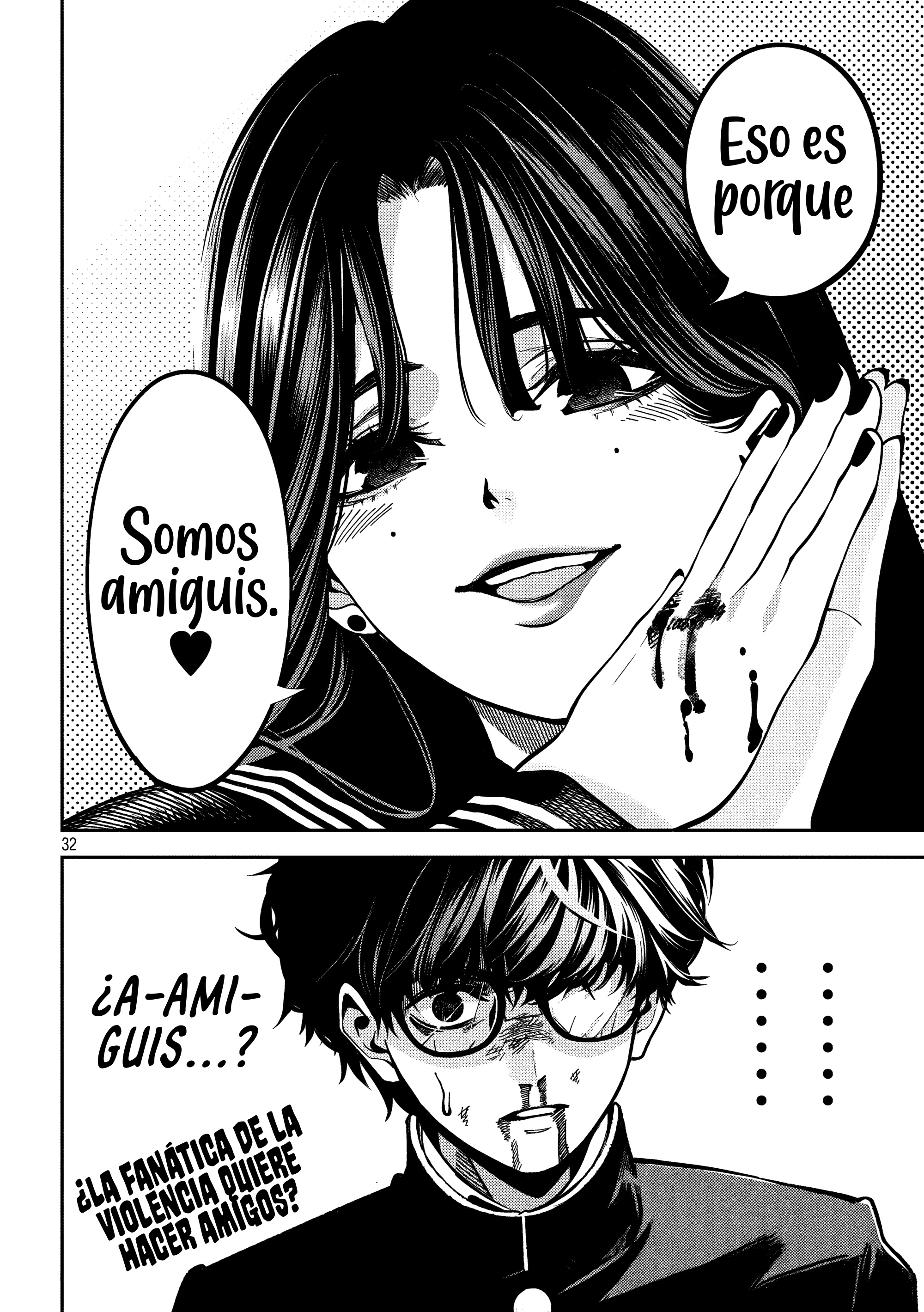Bouryoku Banzai Capitulo 2: Una chica antisocial página 32