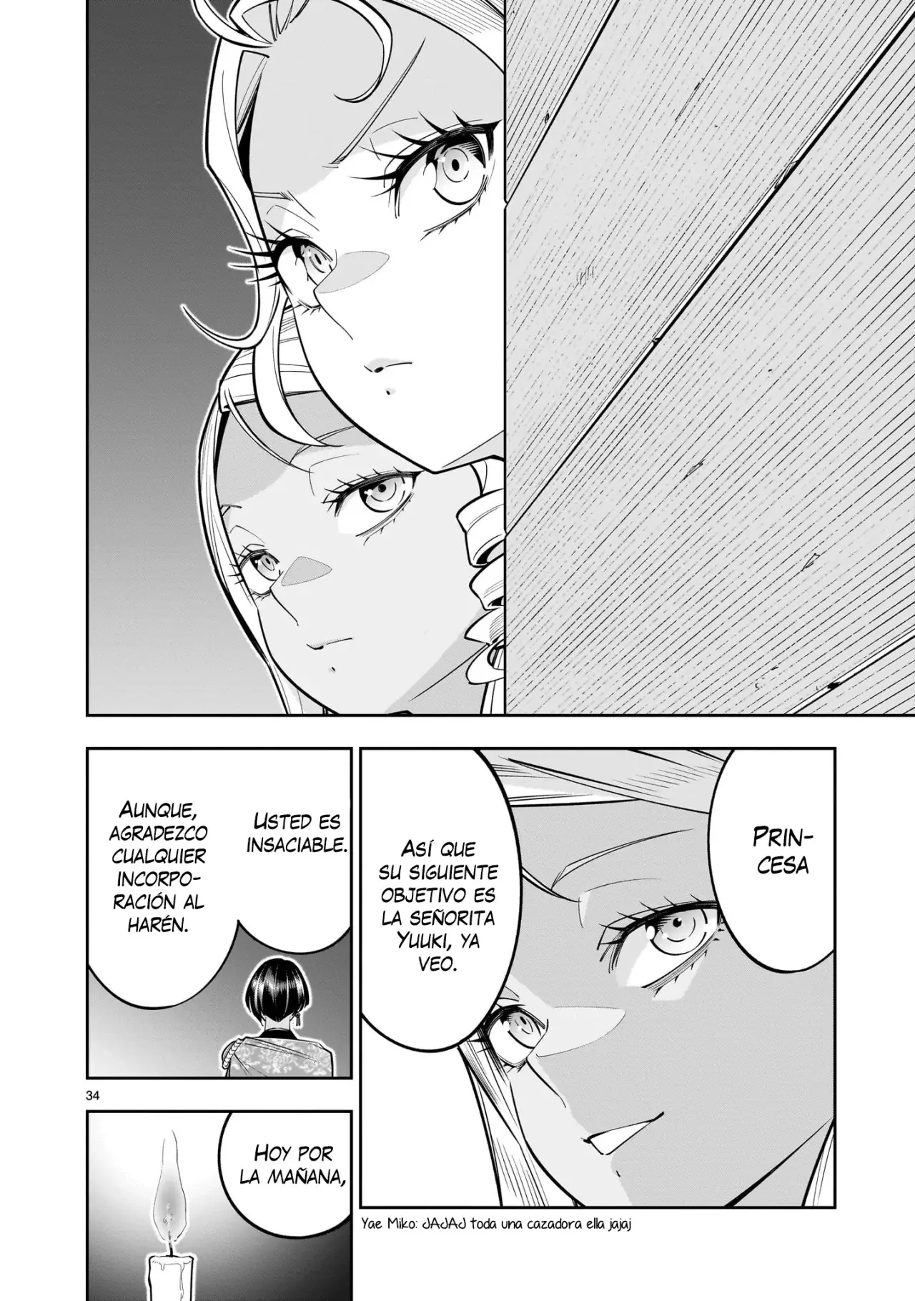 Shi ni Modori Oujo wa Ikinobiru Tameni Yuri Harem wo Tsukuru Koto ni Shita Capitulo 3: El primer movimiento totalmente femenino página 35