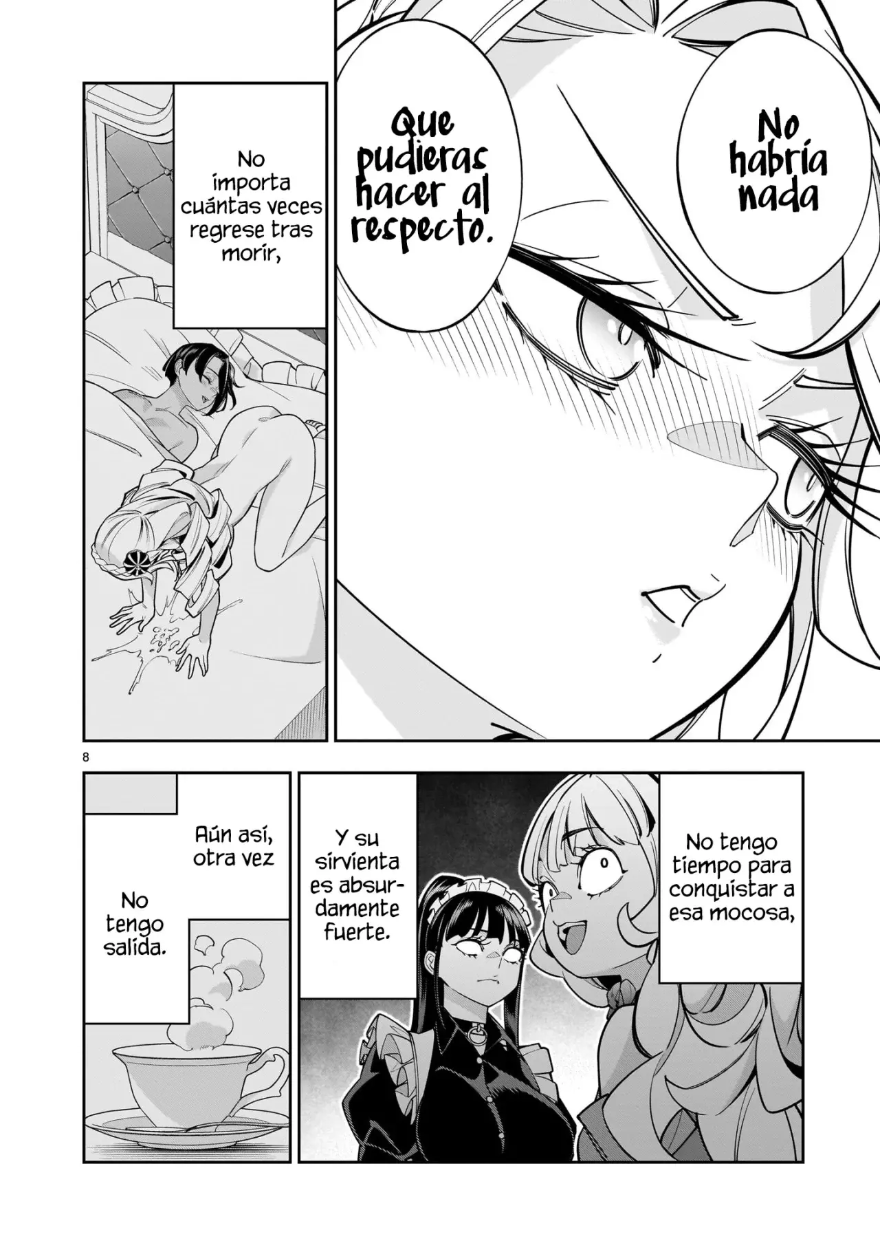 Shi ni Modori Oujo wa Ikinobiru Tameni Yuri Harem wo Tsukuru Koto ni Shita Capitulo 8 página 9