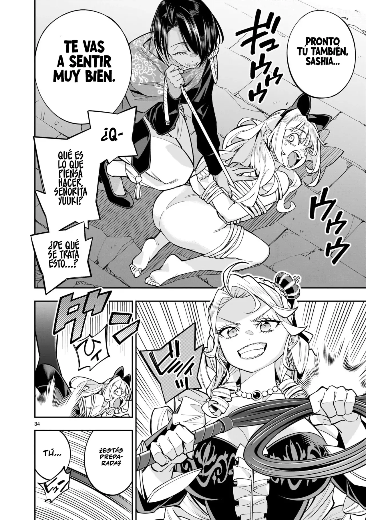 Shi ni Modori Oujo wa Ikinobiru Tameni Yuri Harem wo Tsukuru Koto ni Shita Capitulo 9: Qué cerdita tan vulgar página 34