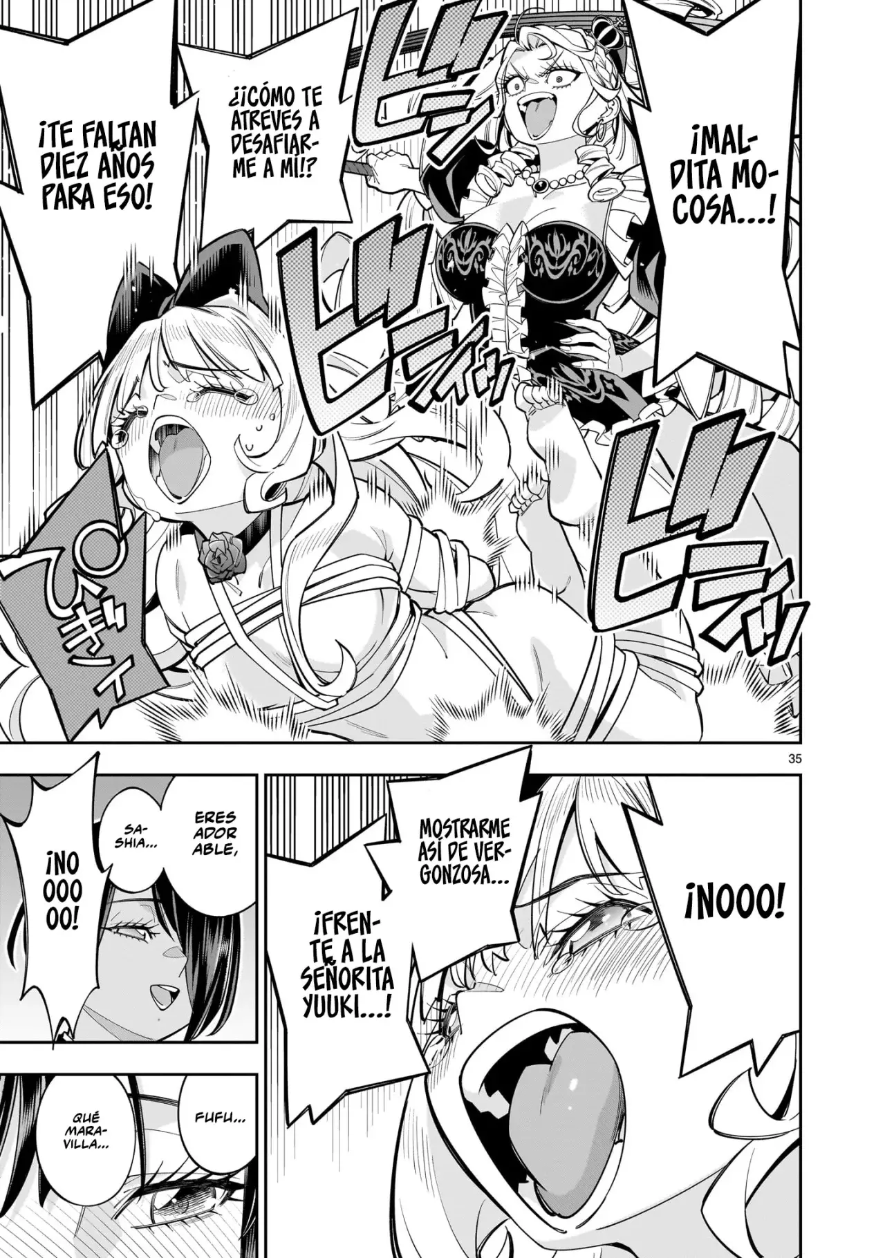 Shi ni Modori Oujo wa Ikinobiru Tameni Yuri Harem wo Tsukuru Koto ni Shita Capitulo 9: Qué cerdita tan vulgar página 35