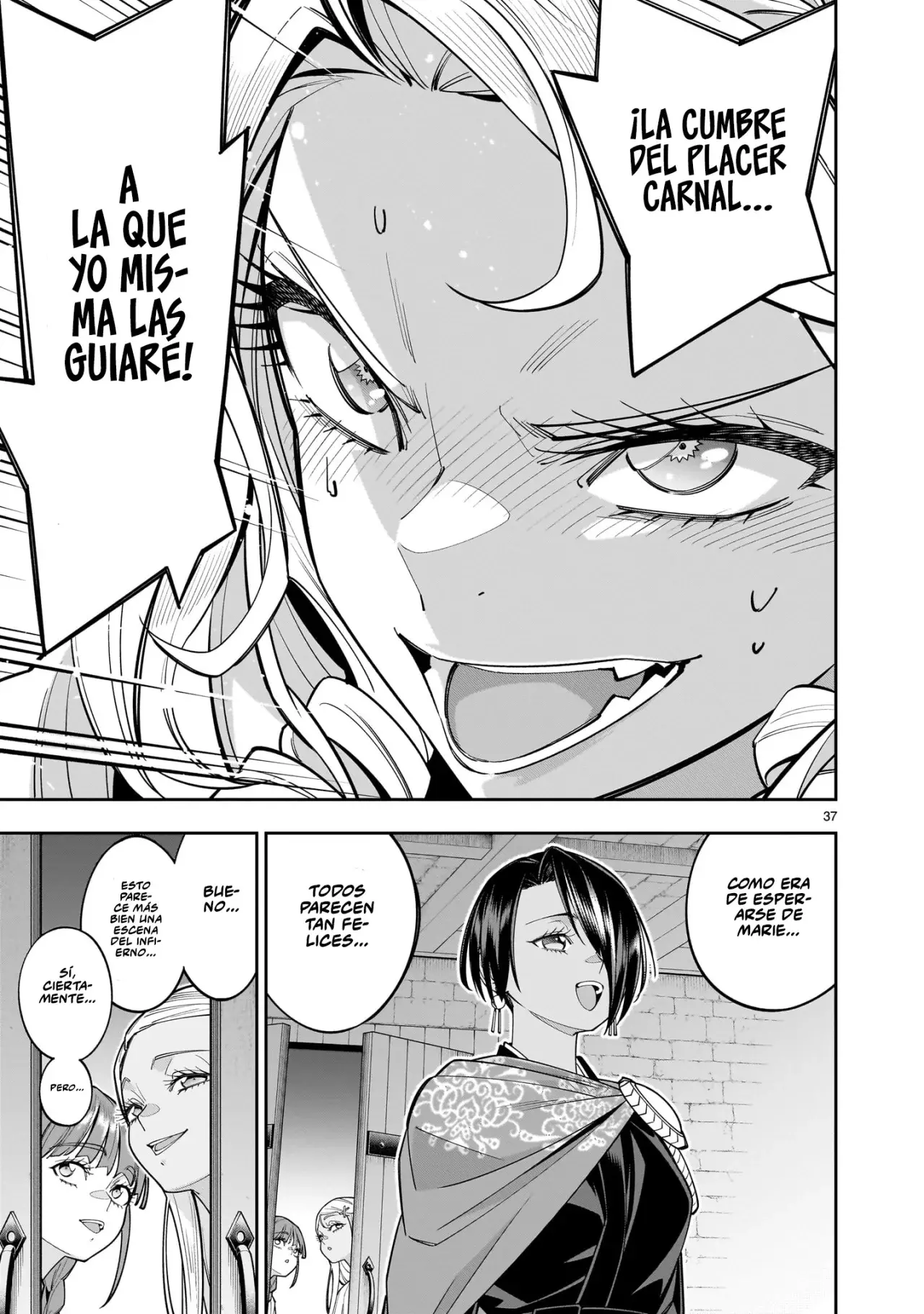 Shi ni Modori Oujo wa Ikinobiru Tameni Yuri Harem wo Tsukuru Koto ni Shita Capitulo 9: Qué cerdita tan vulgar página 37