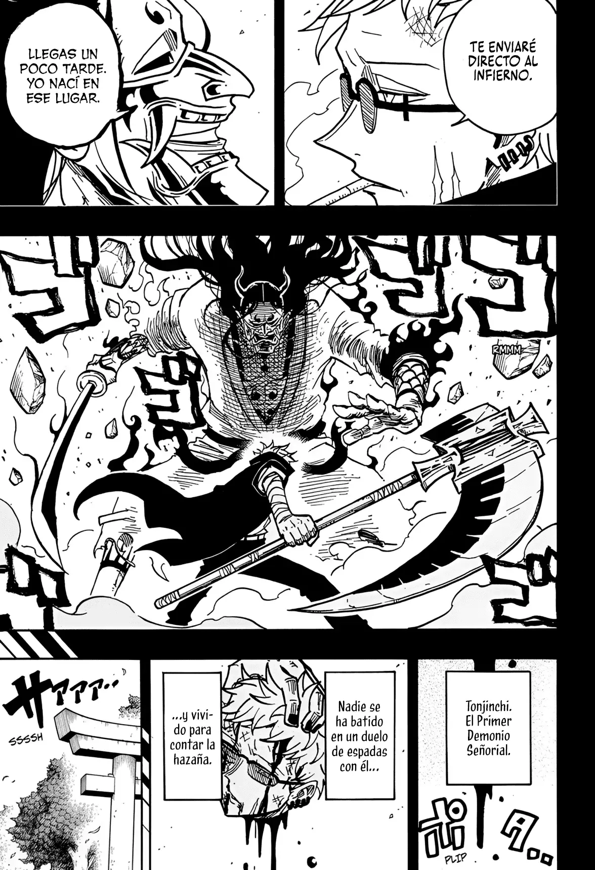 Ultimate Exorcist Kiyoshi Capitulo 45: Tsurugi Hijiri vs. El Primer Demonio Señorial, Tonjinchi página 4