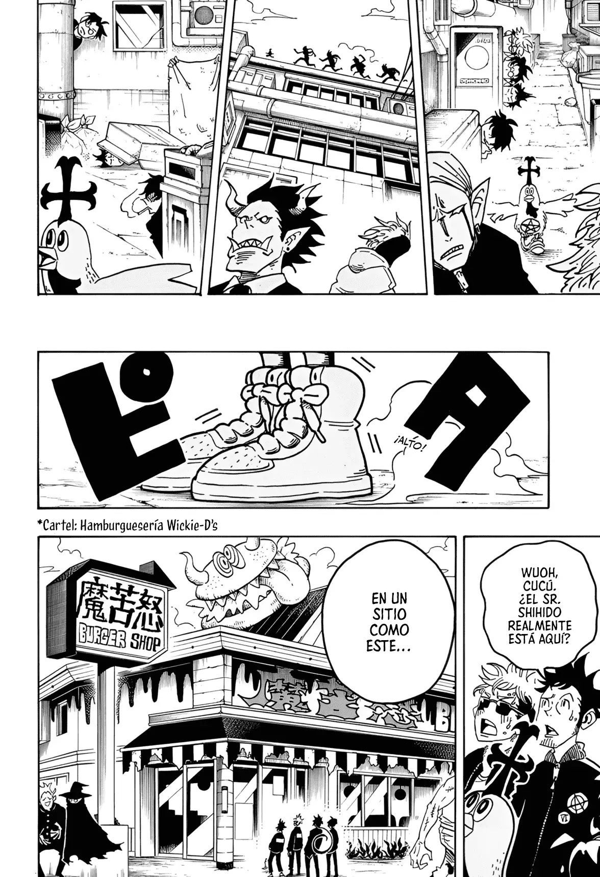 Ultimate Exorcist Kiyoshi Capitulo 63: La Hamburguesa Favorita de Todos de Wickie-D's página 9