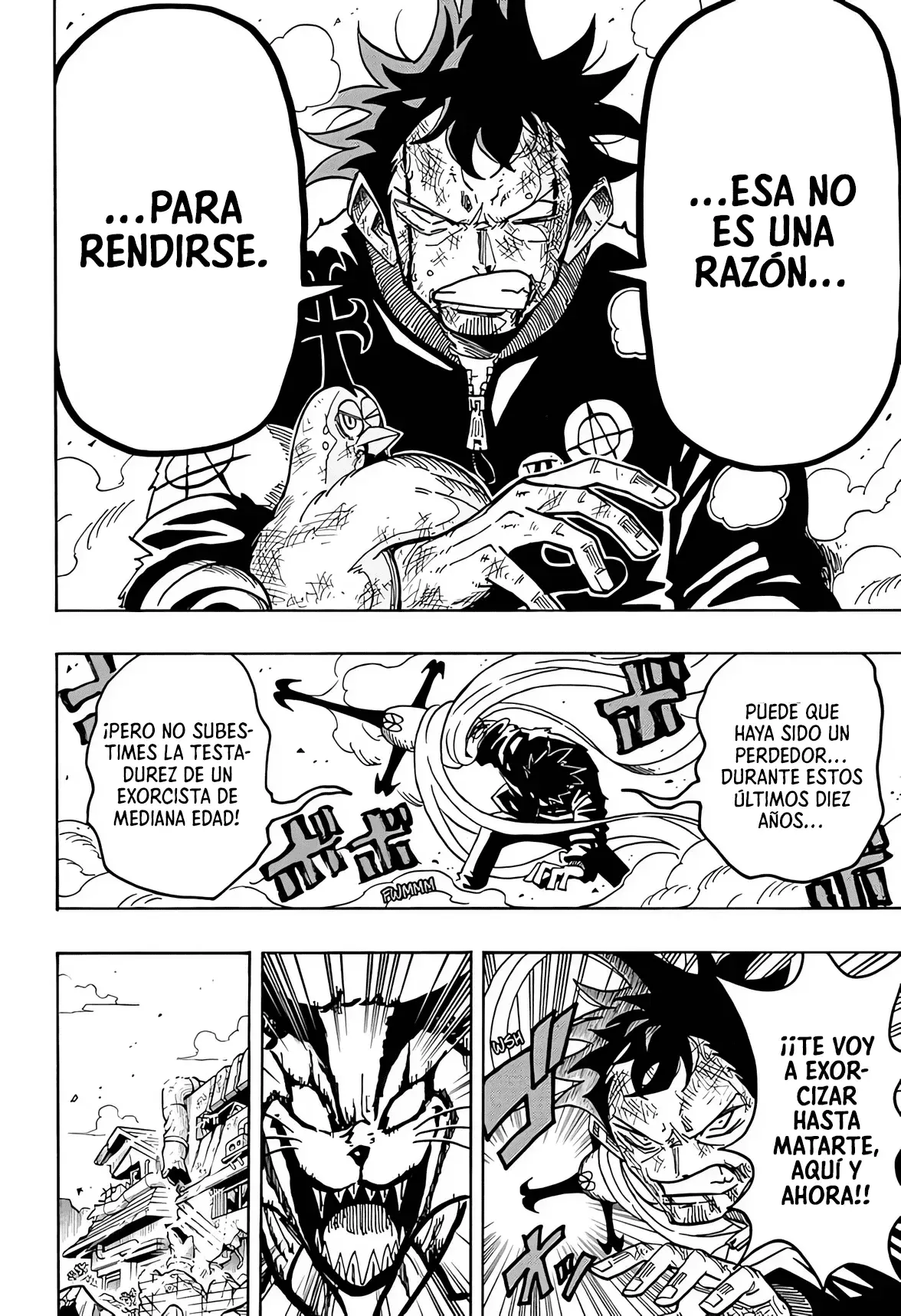Ultimate Exorcist Kiyoshi Capitulo 79: Zangi Tosaka &amp; Cucú vs. el Demonio Señorial Neko página 14