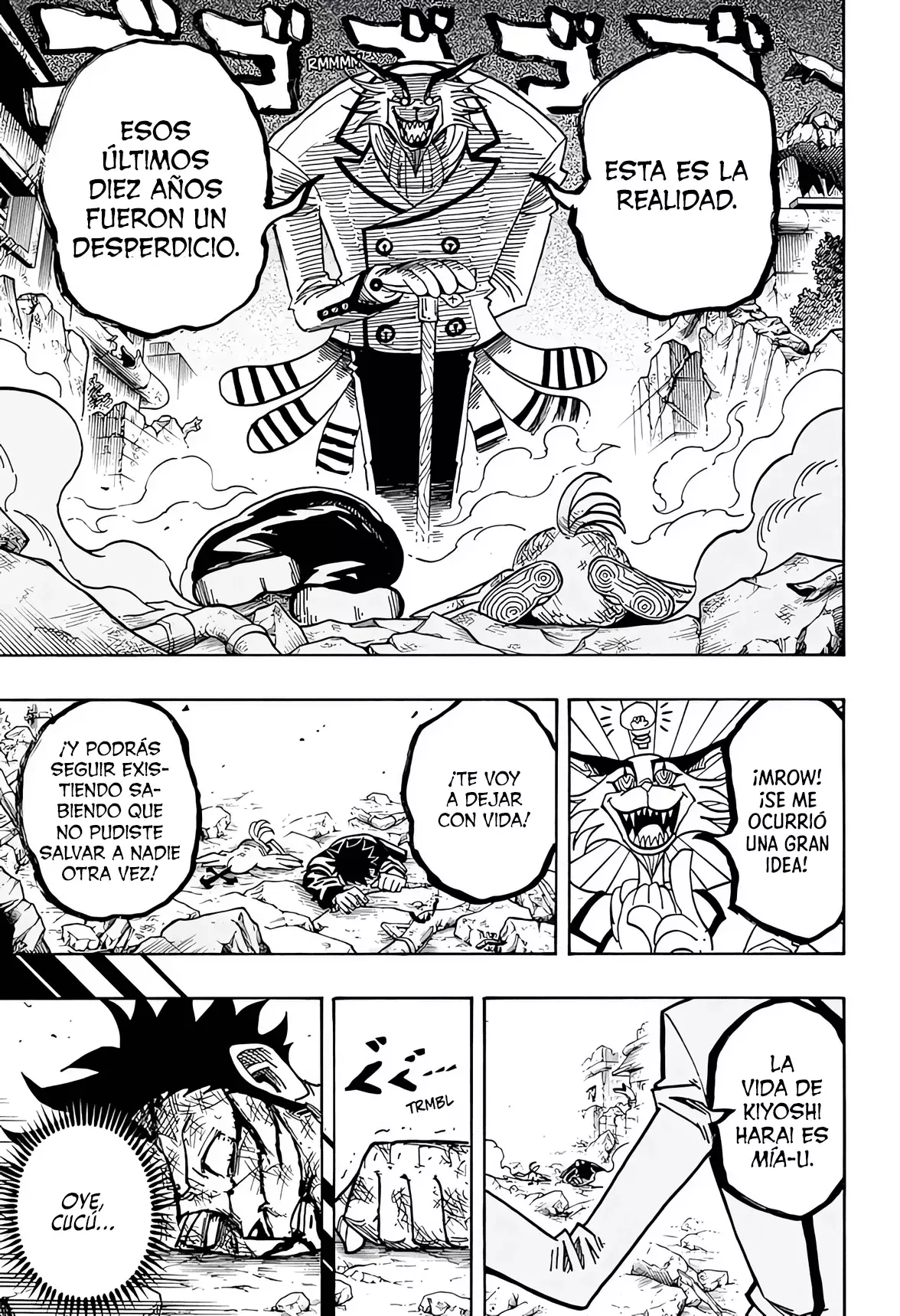 Ultimate Exorcist Kiyoshi Capitulo 79: Zangi Tosaka &amp; Cucú vs. el Demonio Señorial Neko página 15