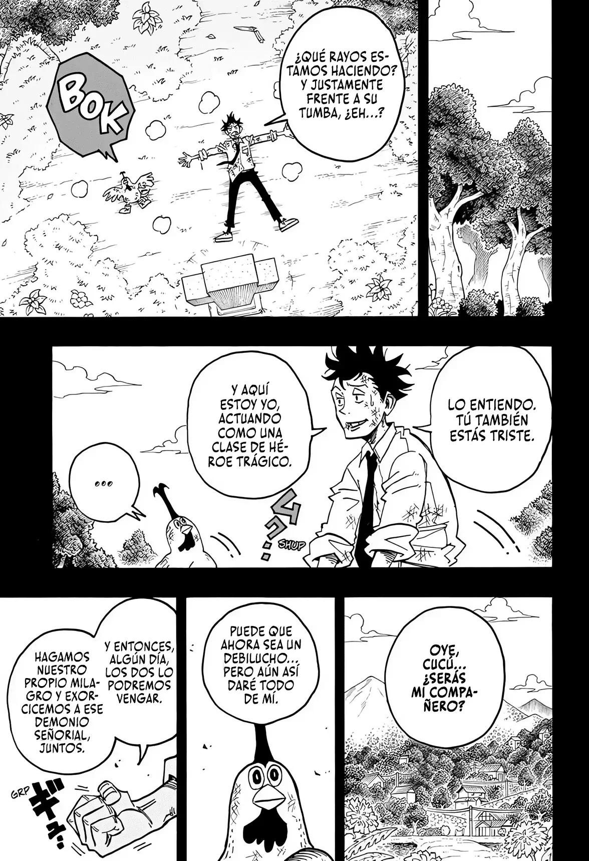Ultimate Exorcist Kiyoshi Capitulo 79: Zangi Tosaka &amp; Cucú vs. el Demonio Señorial Neko página 17