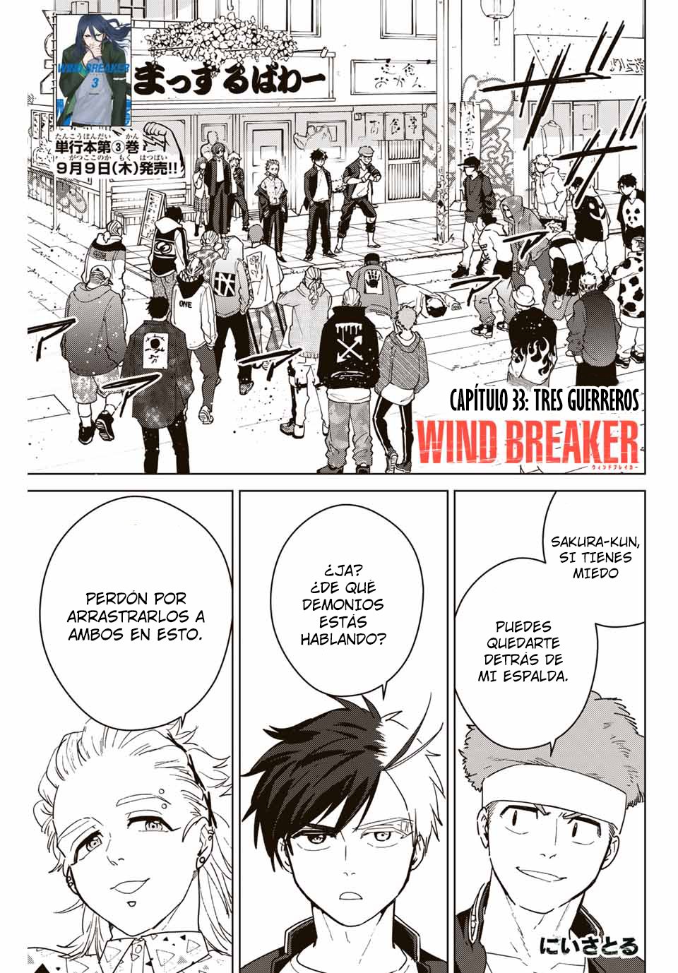 WIND BREAKER Capitulo 33: Tres guerreros página 3