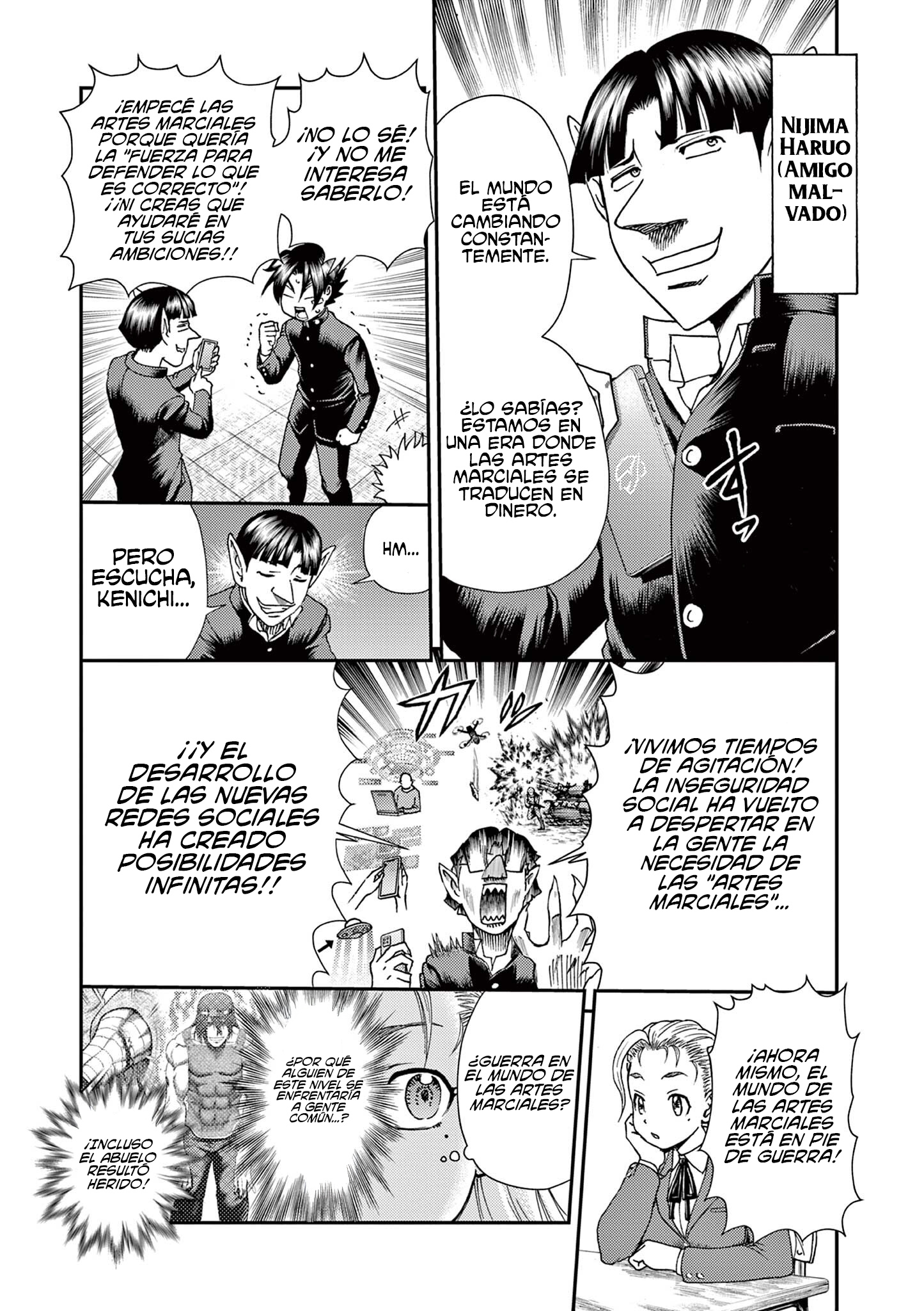 Kenichi 2 "El discípulo más fuerte de la historia" ~Arco de los Maestros~ Capitulo 2 página 8