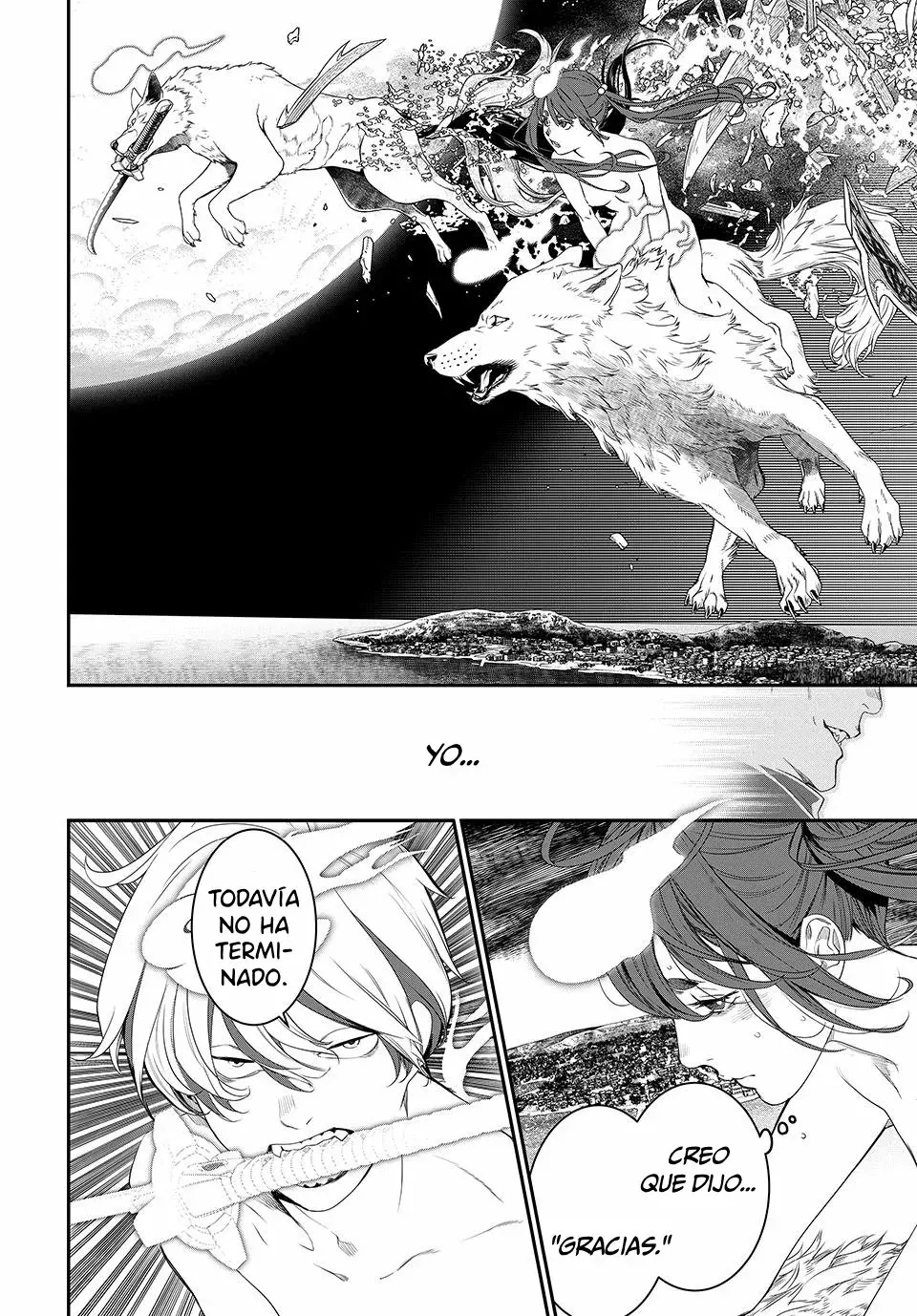Kaijin Fugeki Capitulo 18: Míranos ahora, mucho más allá de las lágrimas que atravesaron tus sueños. página 4