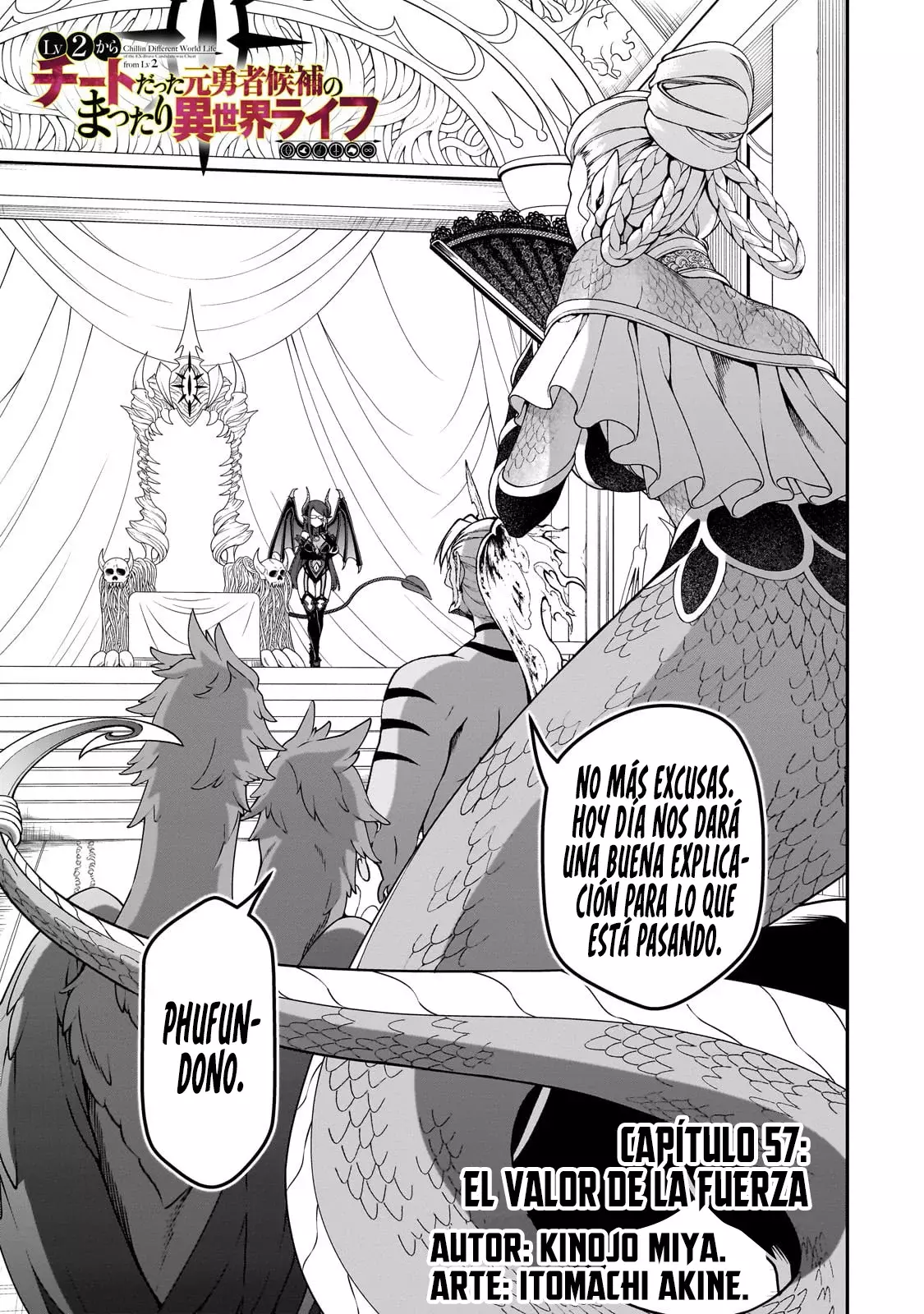 Lv2 kara Cheat datta Moto Yuusha Kouho no Mattari Isekai Life Capitulo 57: El Valor de la Fuerza. página 4