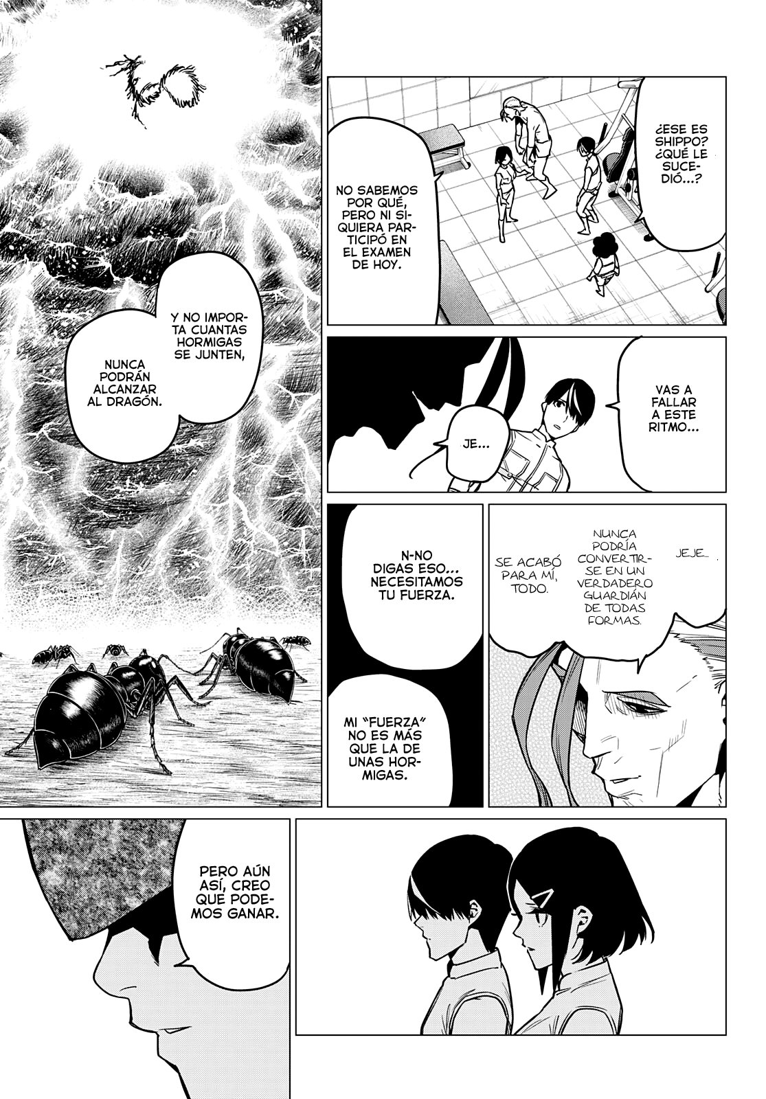 Sentai Daishikkaku Capitulo 29: Los exámenes de Bailong: Enfrentando el equipo de cadetes página 8